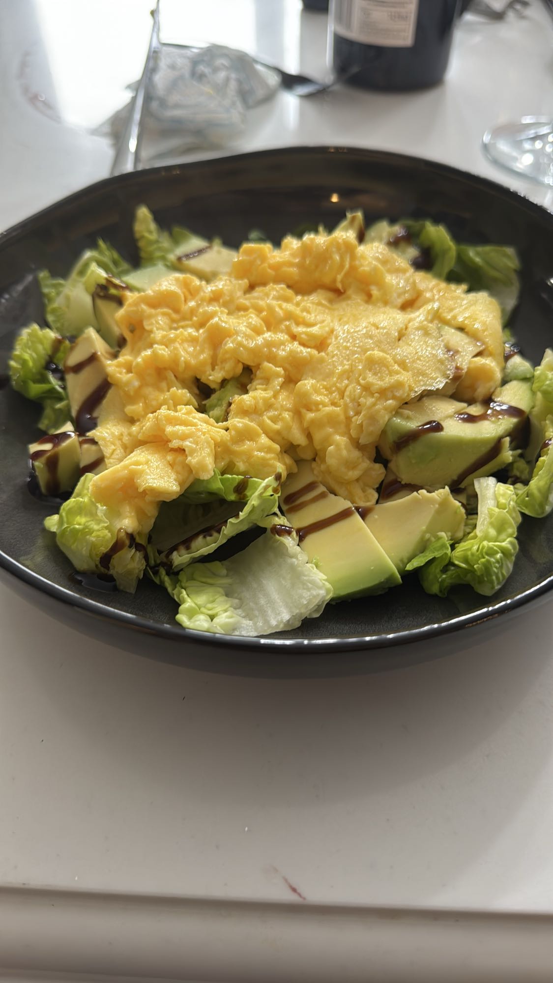 Scrambled Egg Avocado Salad