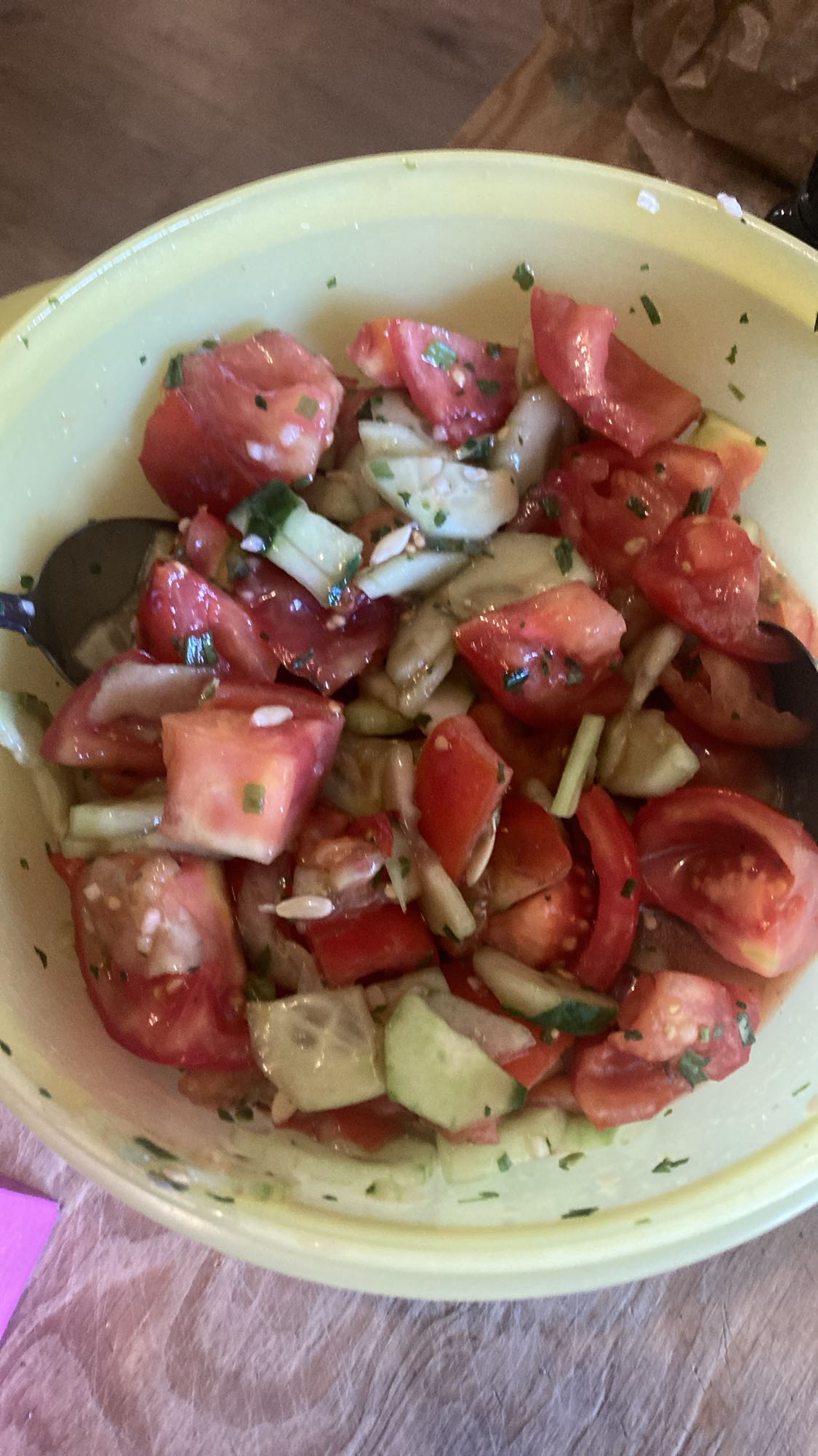 Salade tomate concombre