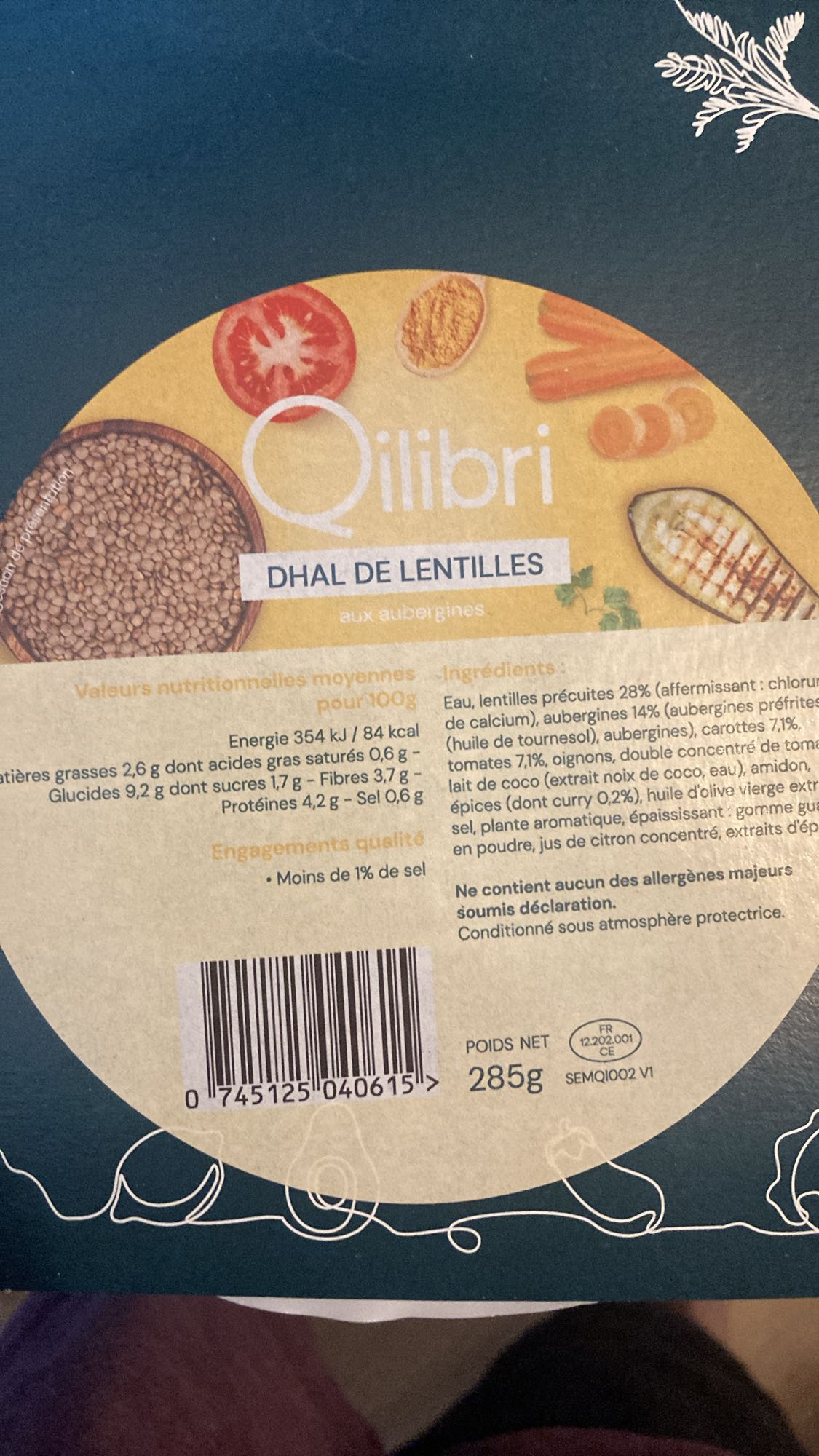 Dhal de lentilles aubergines