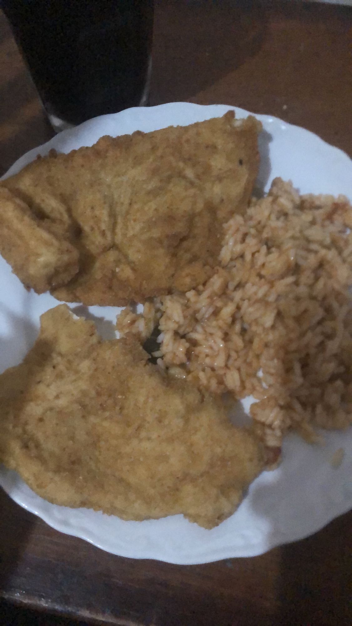 Milanesa con arroz