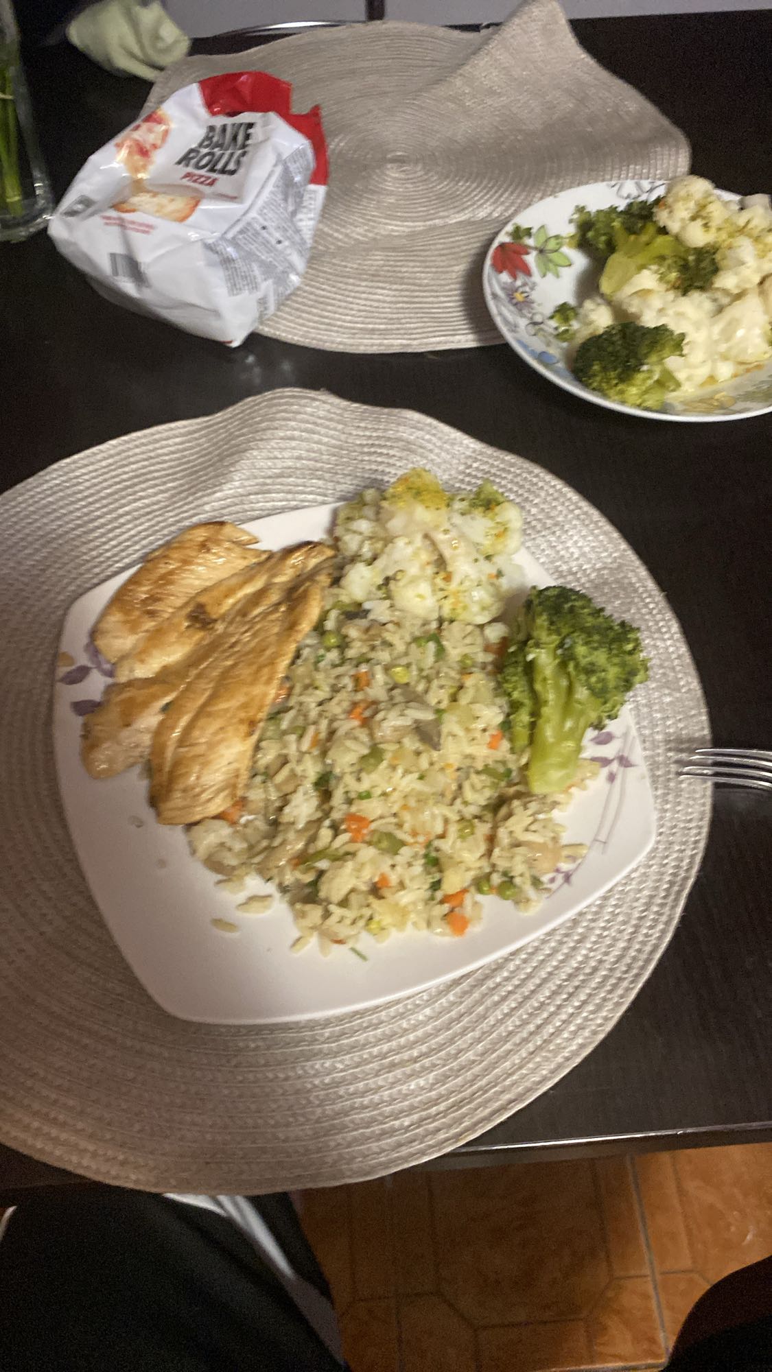 Pui cu orez si legume