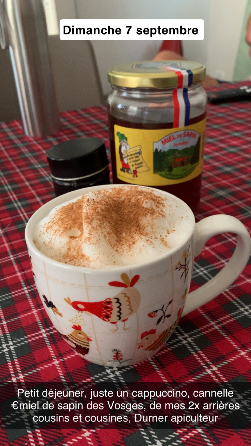 Cappuccino miel cannelle