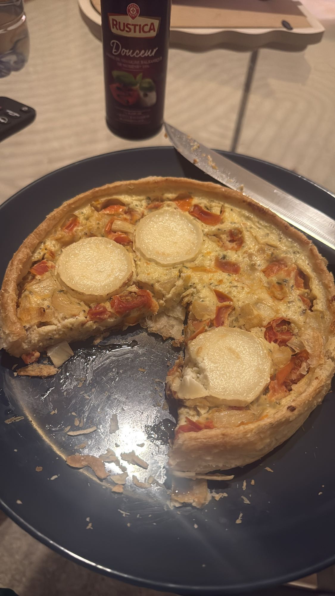 Quiche chèvre légumes