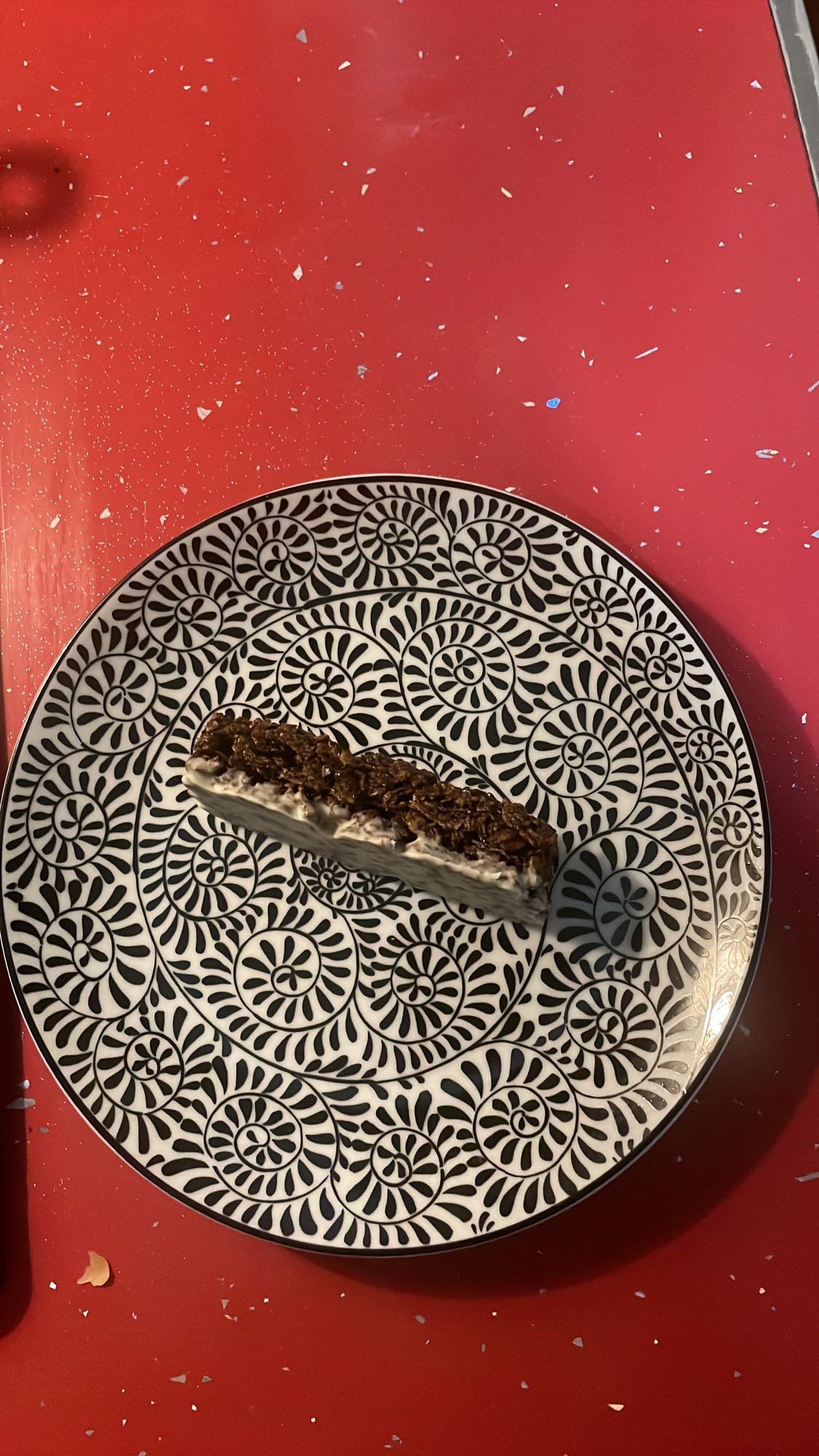 barra de cereal y chocolate