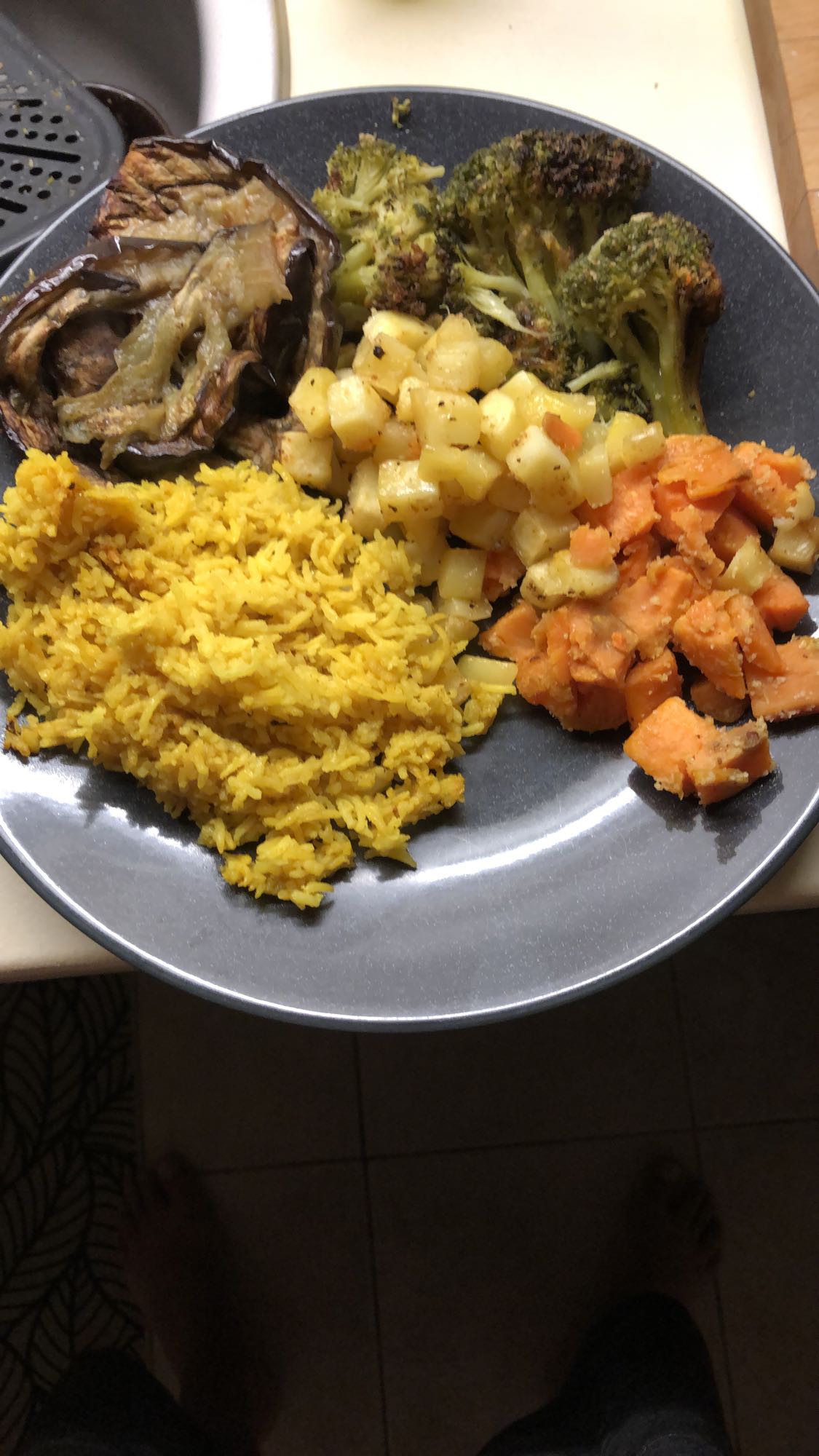 Assiette légumes et riz