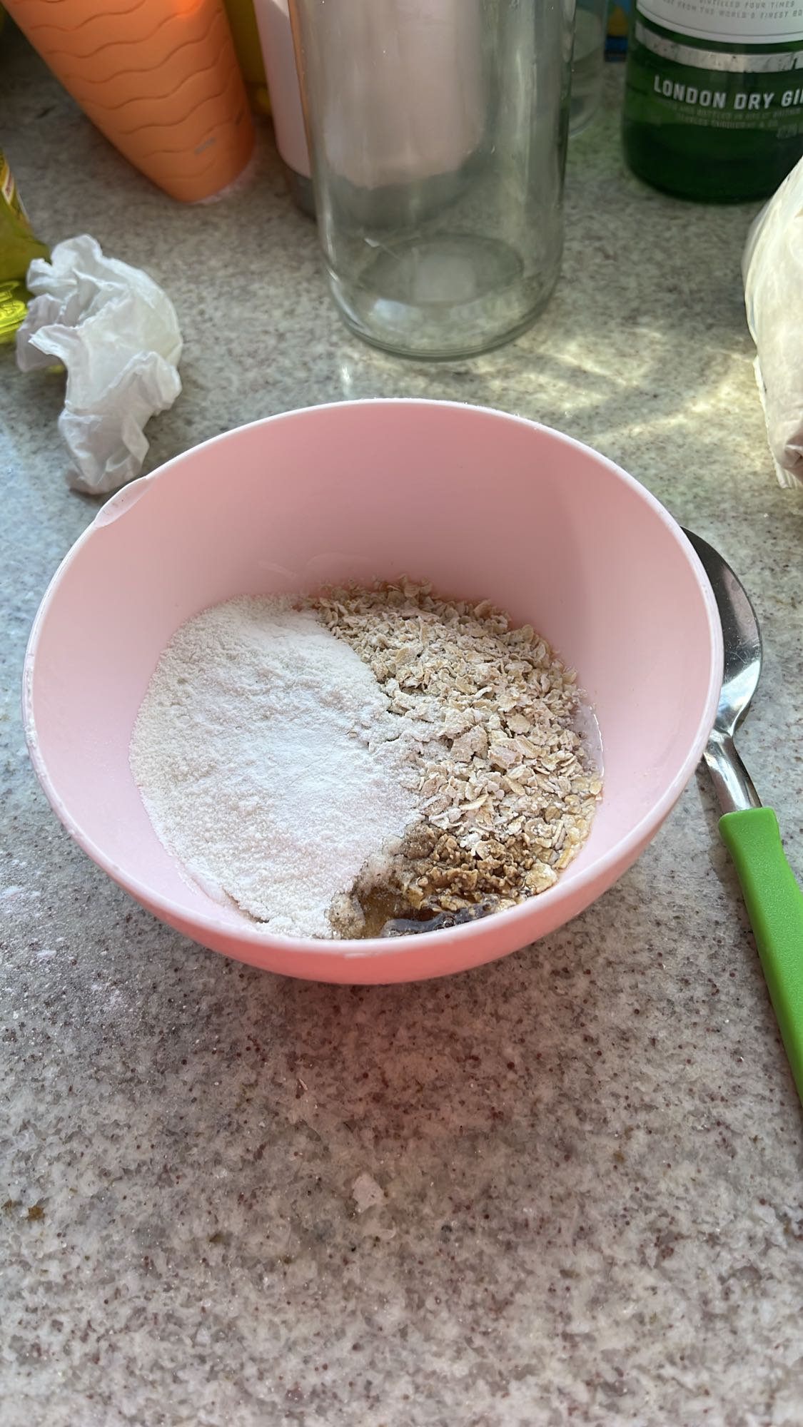 mezcla de avena y harina