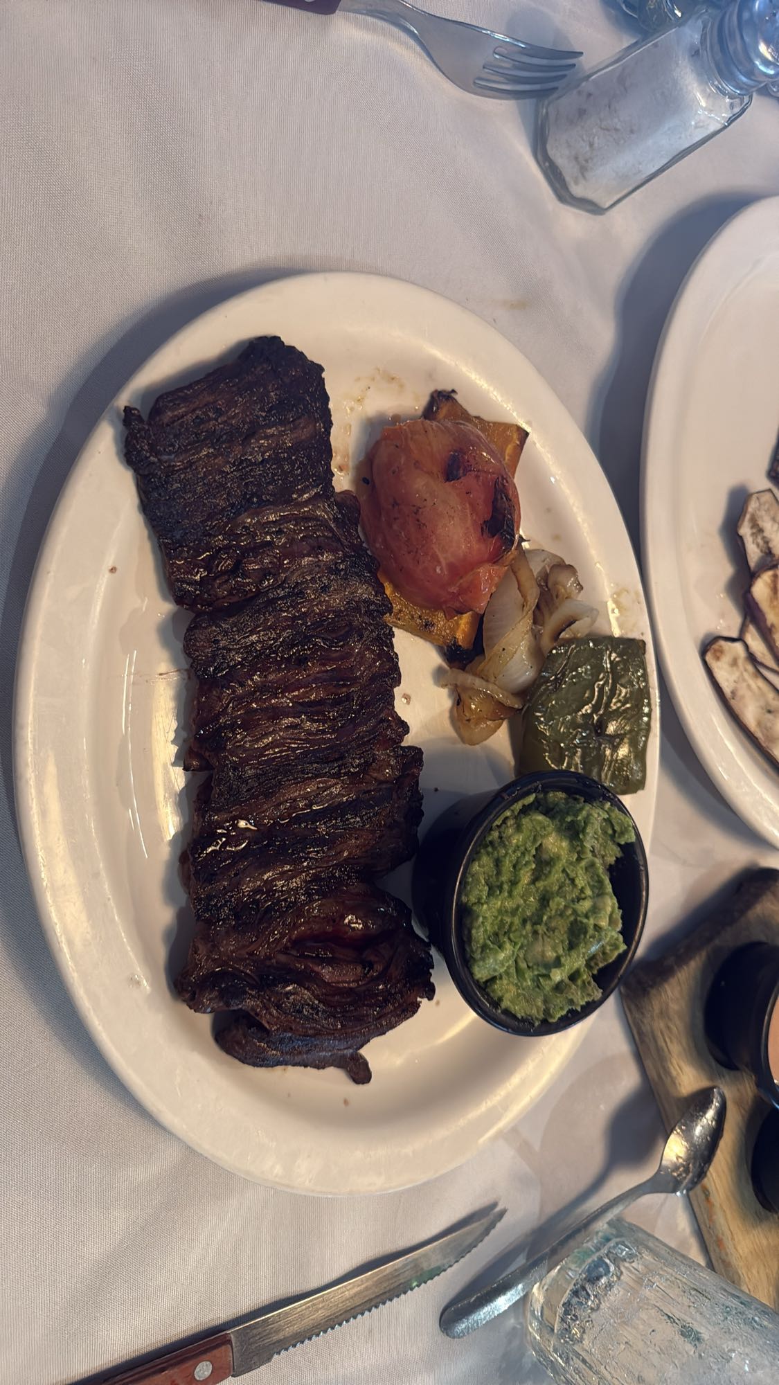 carne asada con verduras