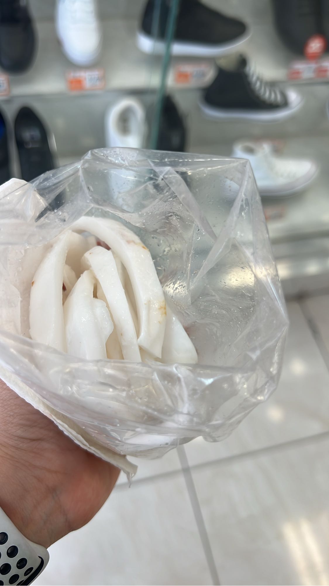 Tiras de coco fresco