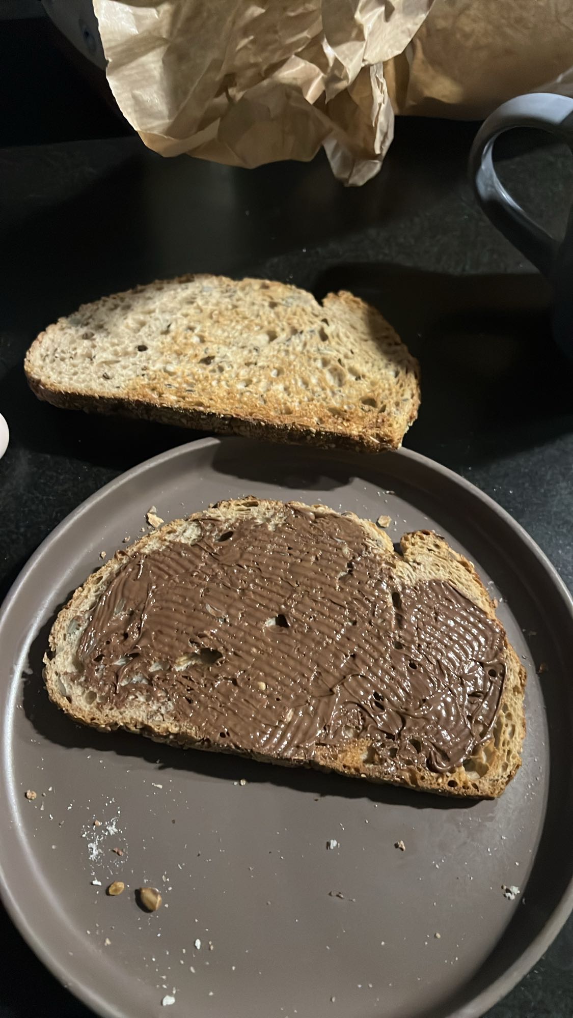 Brood met chocopasta