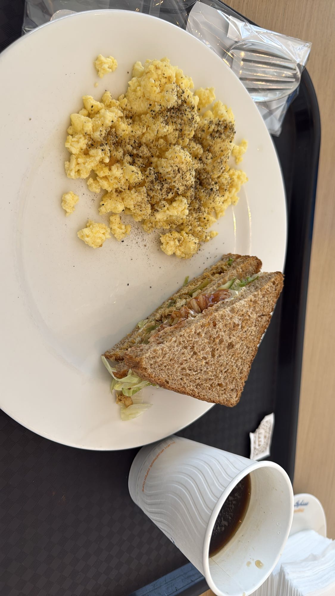 Scrambled Eggs & Sandwich