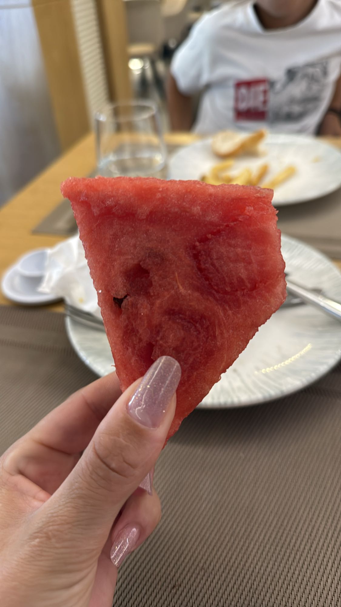 Felie de pepene roșu