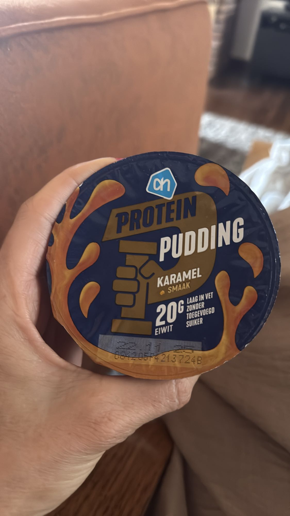 Karamel proteïnepudding