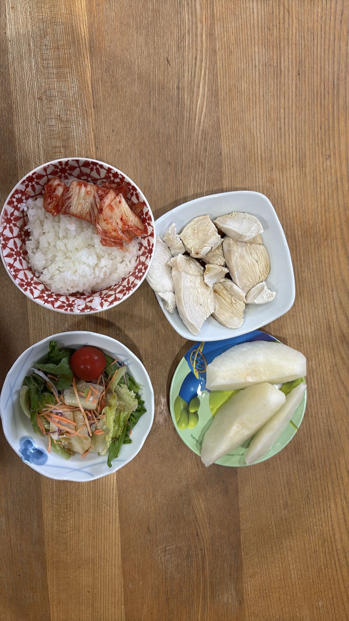 鶏むね肉とごはん定食