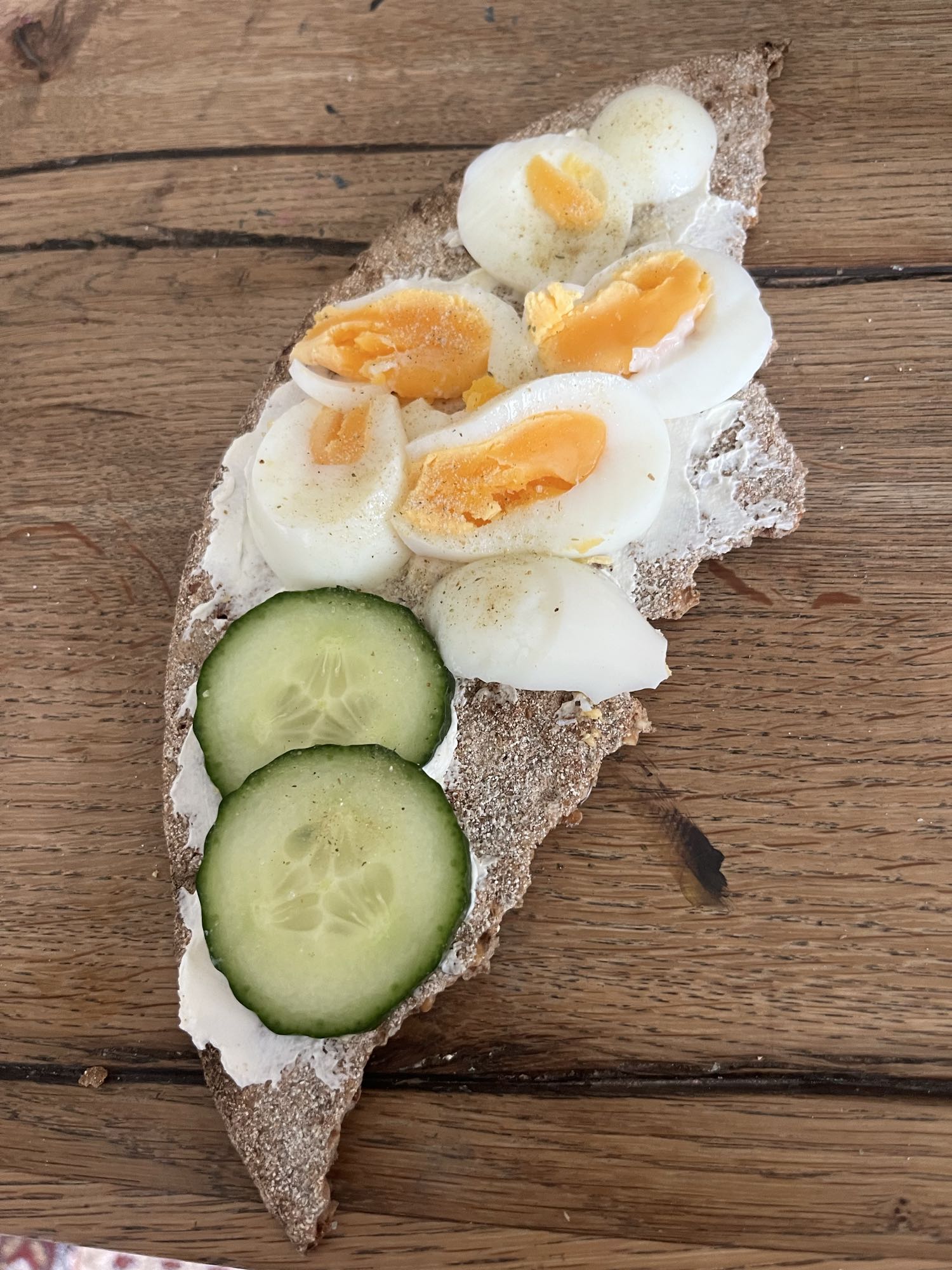 Knäckebröd med ägg & gurka