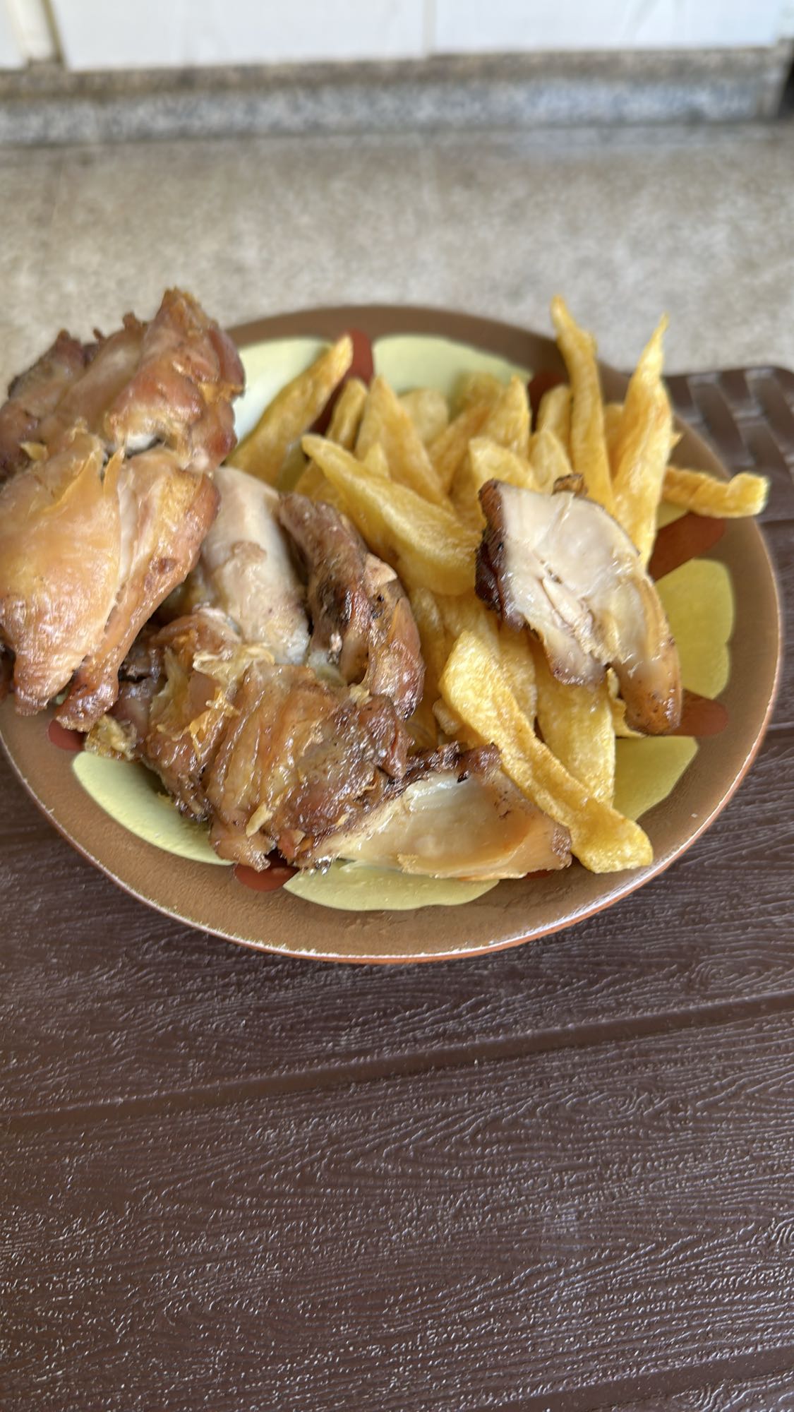 Chicken and fries plate