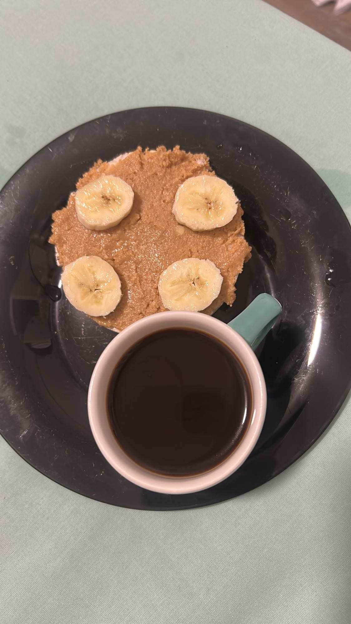 Galette beurre cacahuète banane café