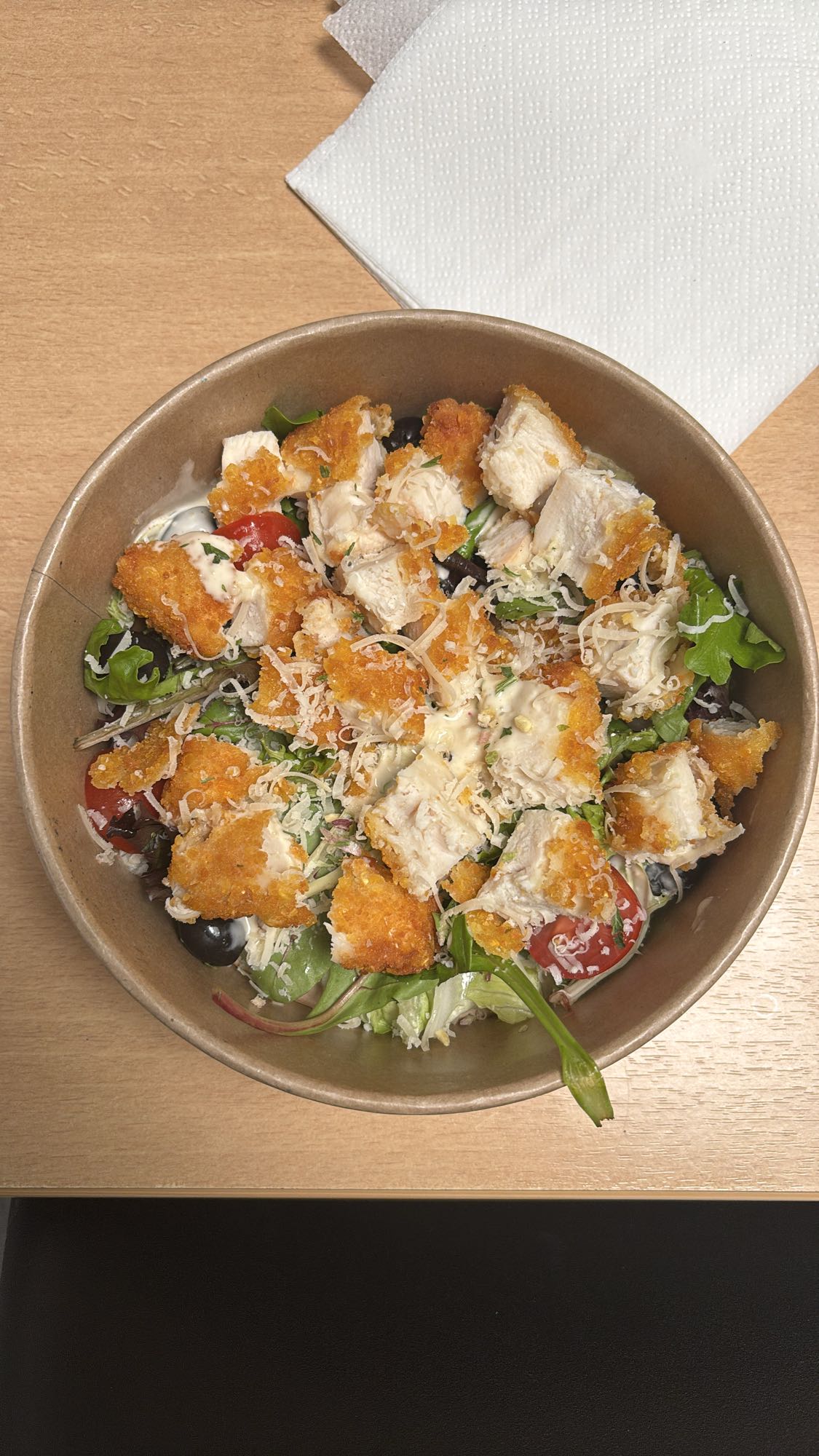 Salade poulet croustillant