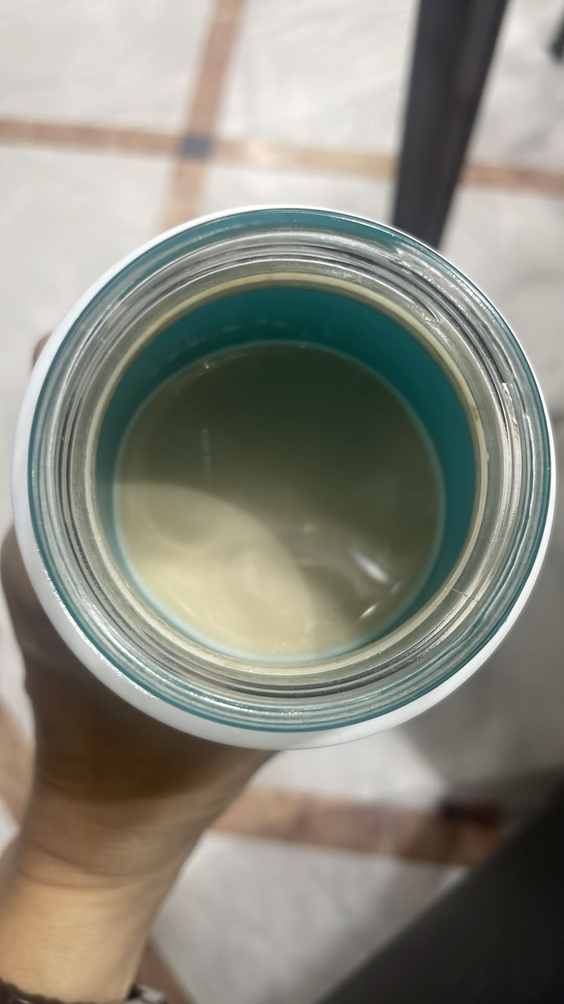 Milk in tumbler