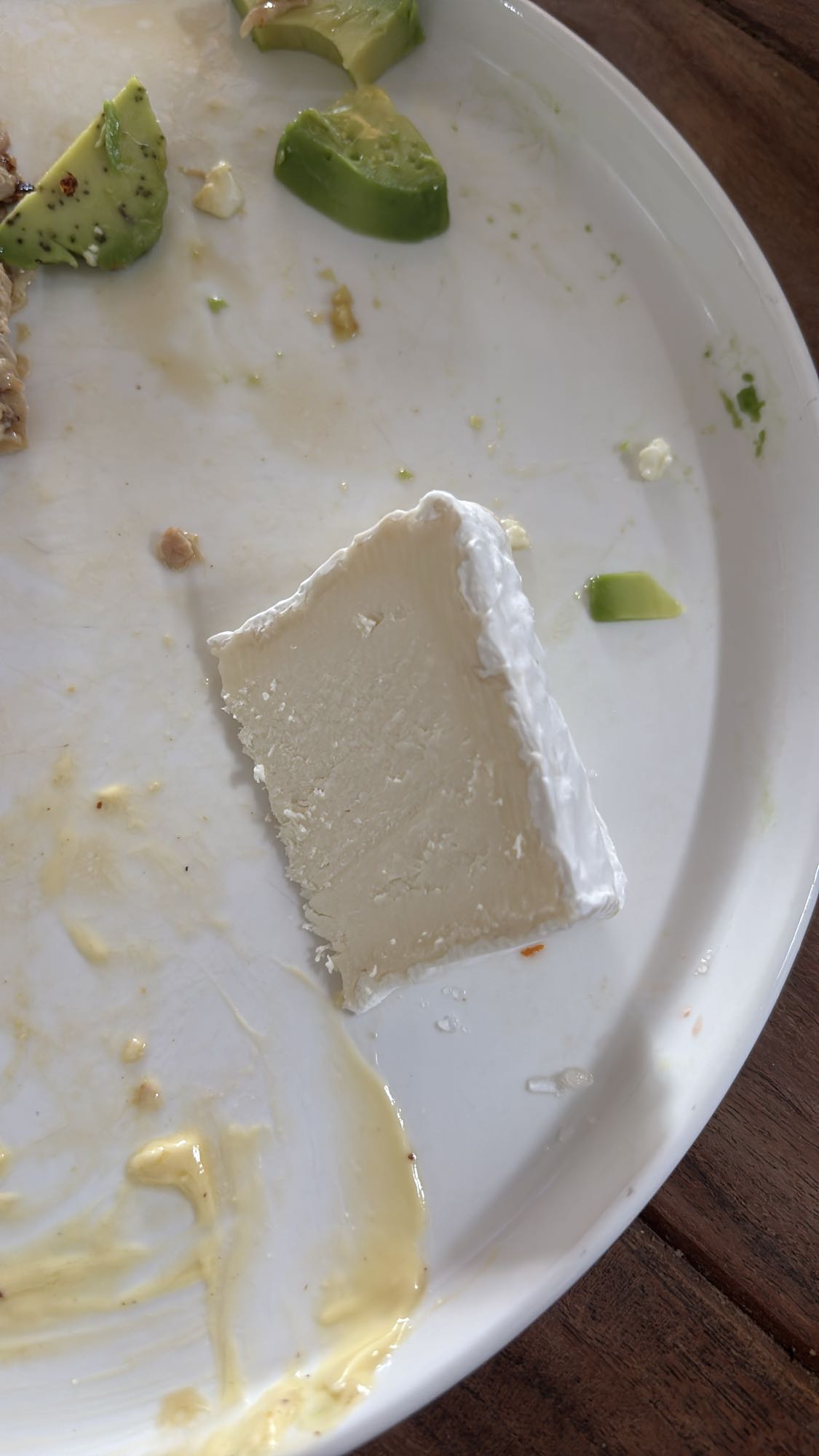 Fromage et avocat restes