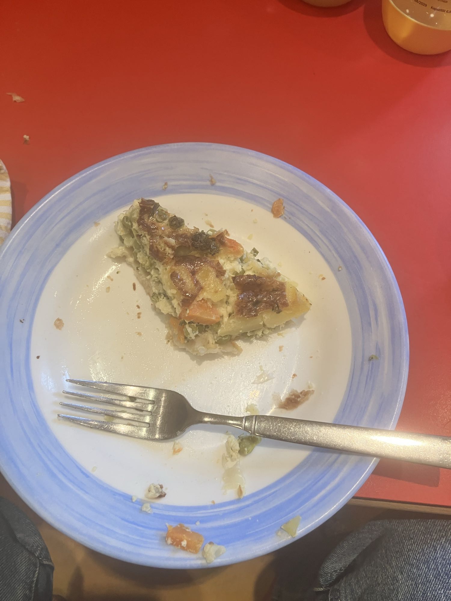 Fatia de quiche de legumes