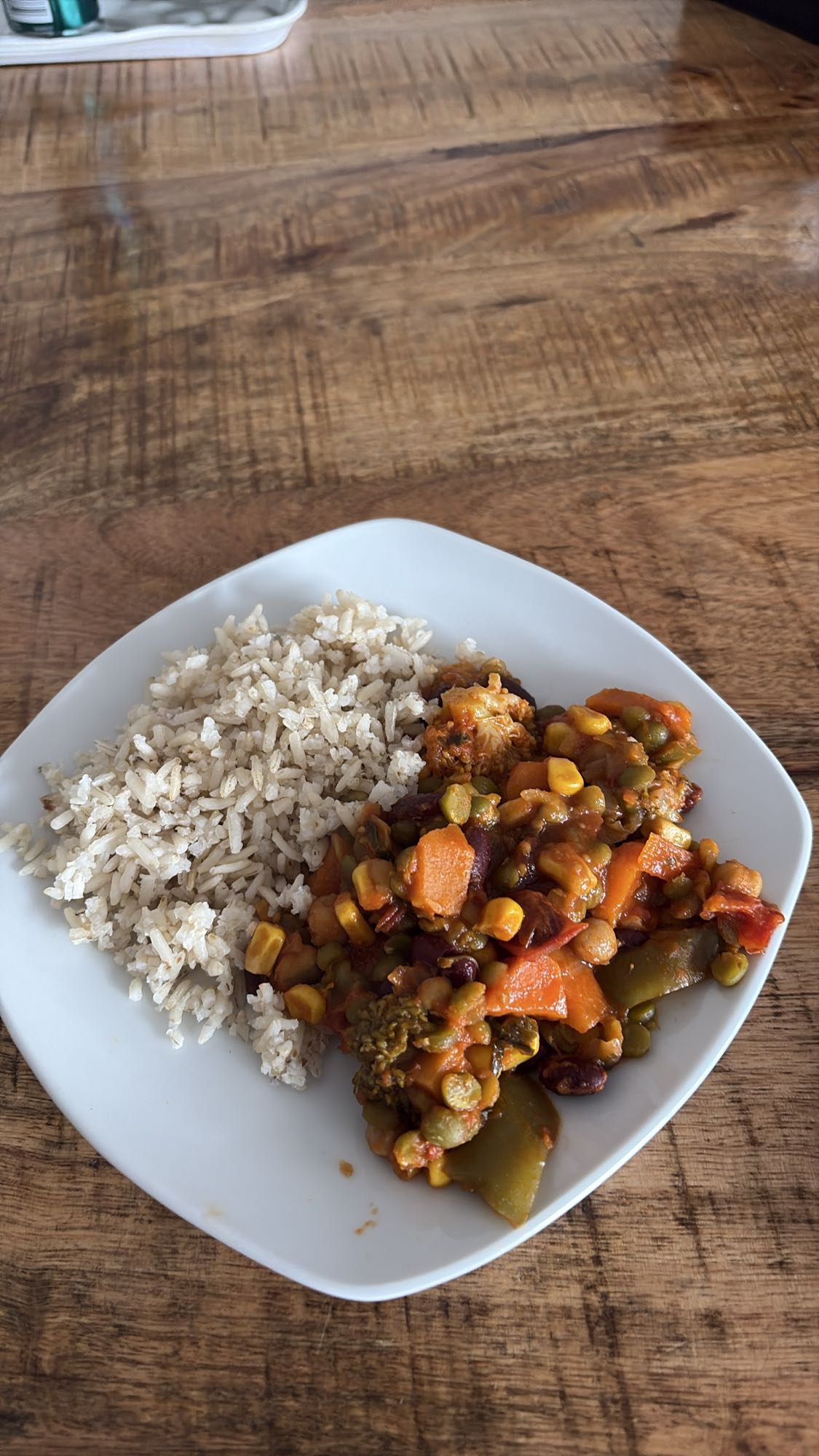 rijst met groentenstoofpot