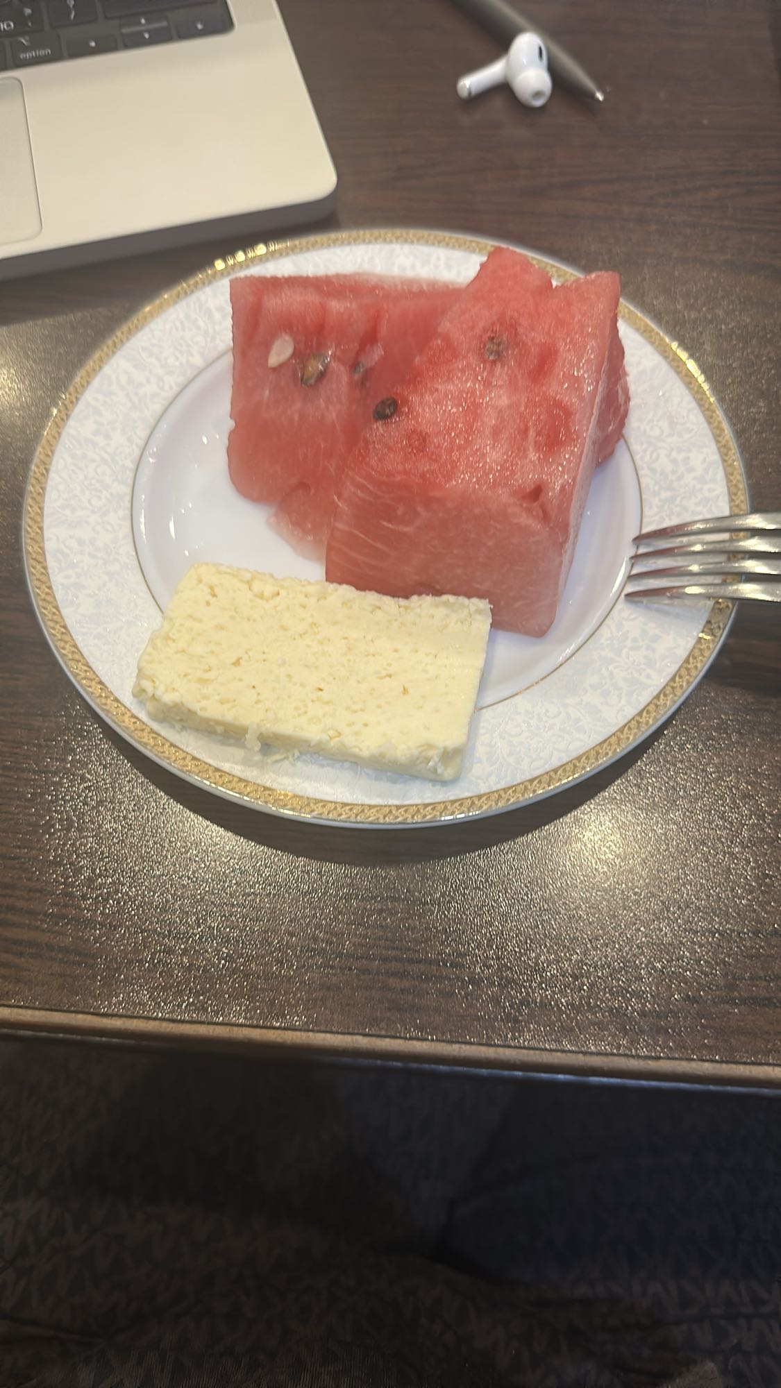 Watermelon and cheese plate