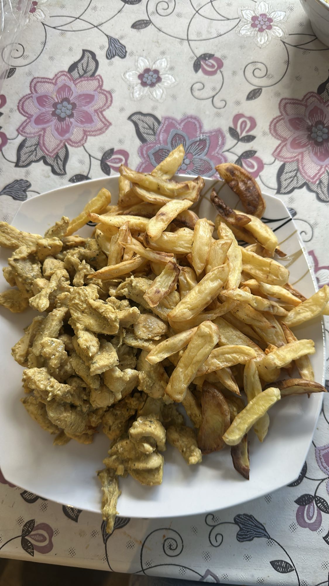 Chicken strips and fries