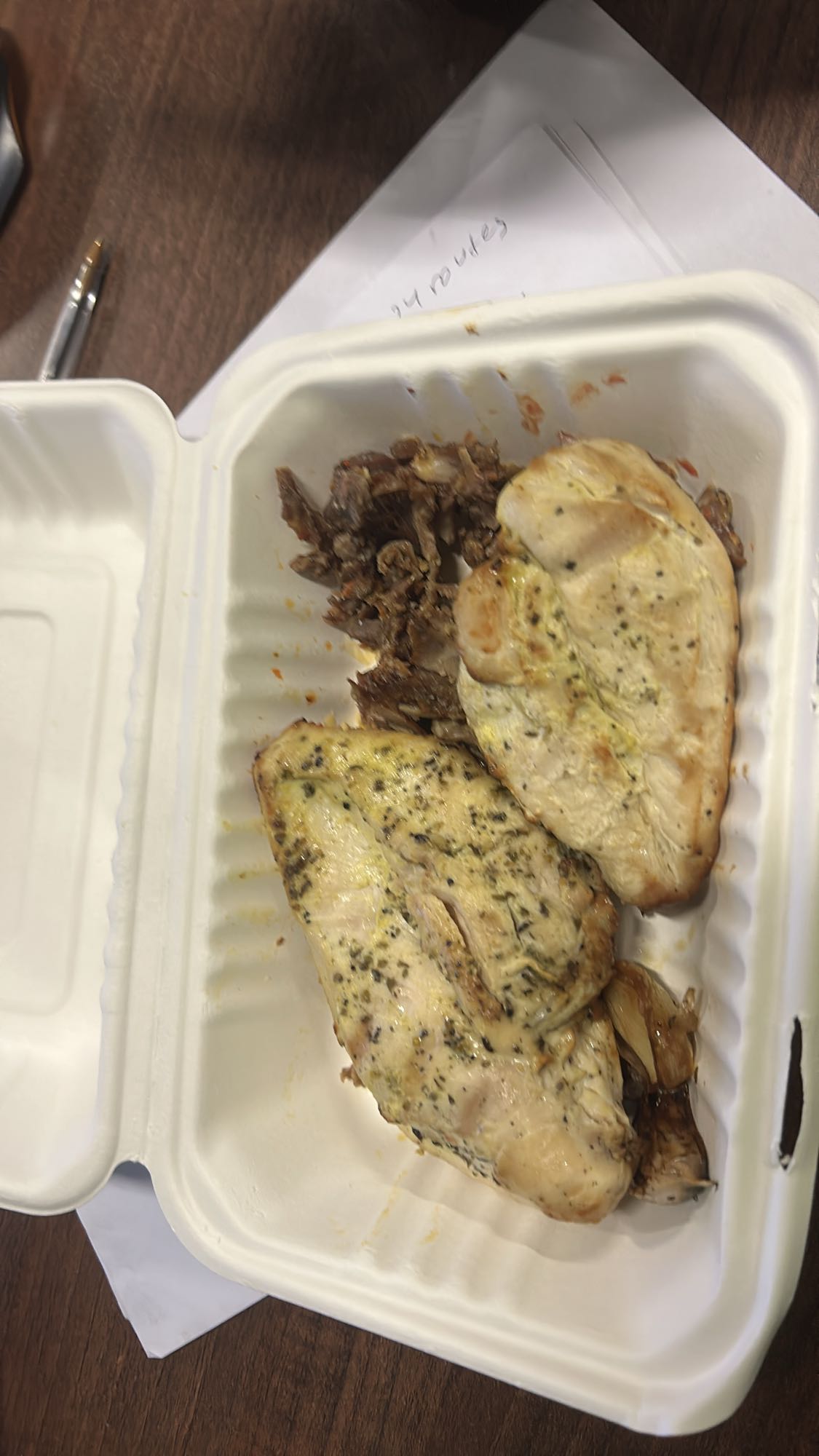 Chicken and beef plate