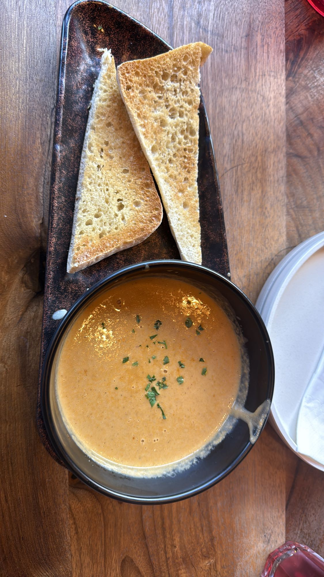 Lobster bisque at Jimmy’s, Manchester