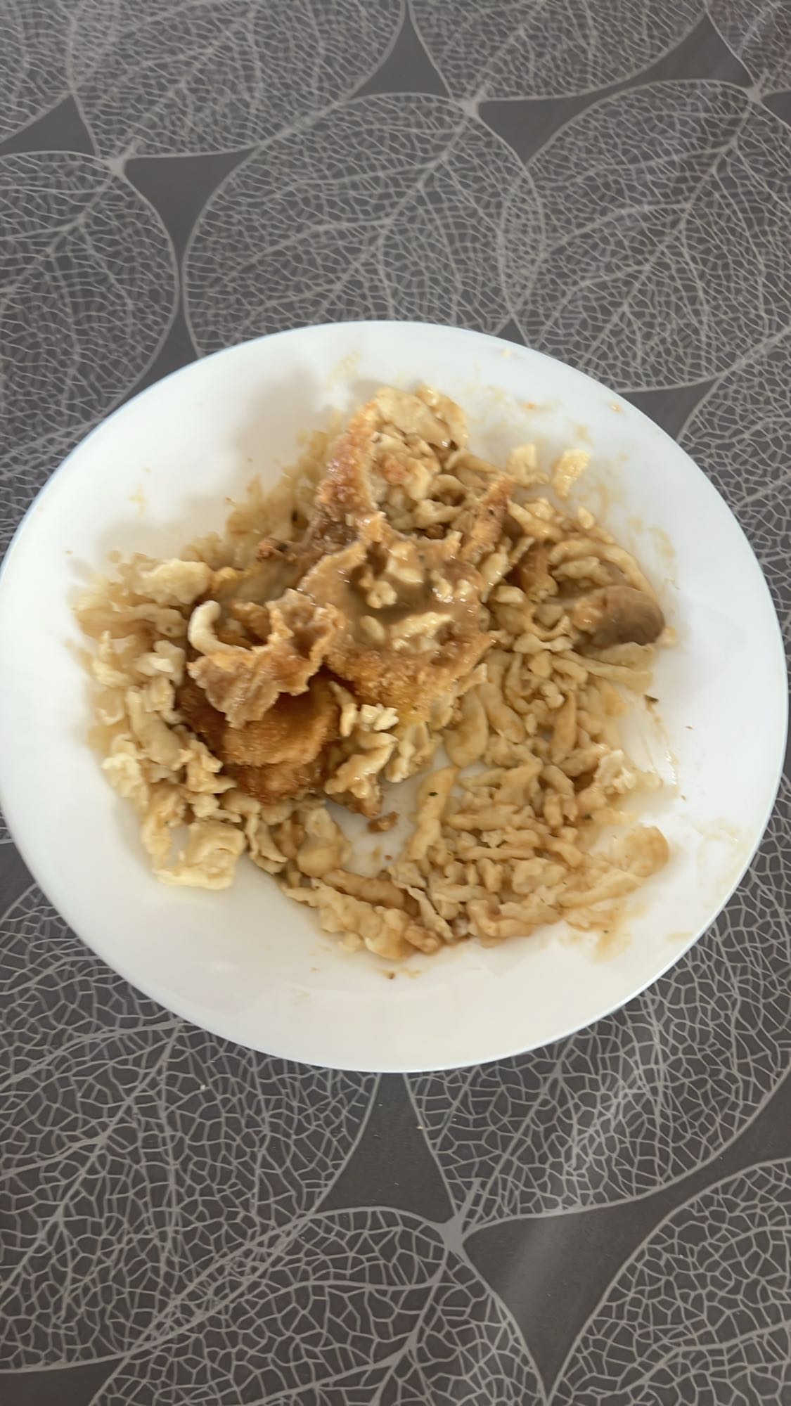 Schnitzel med spätzle