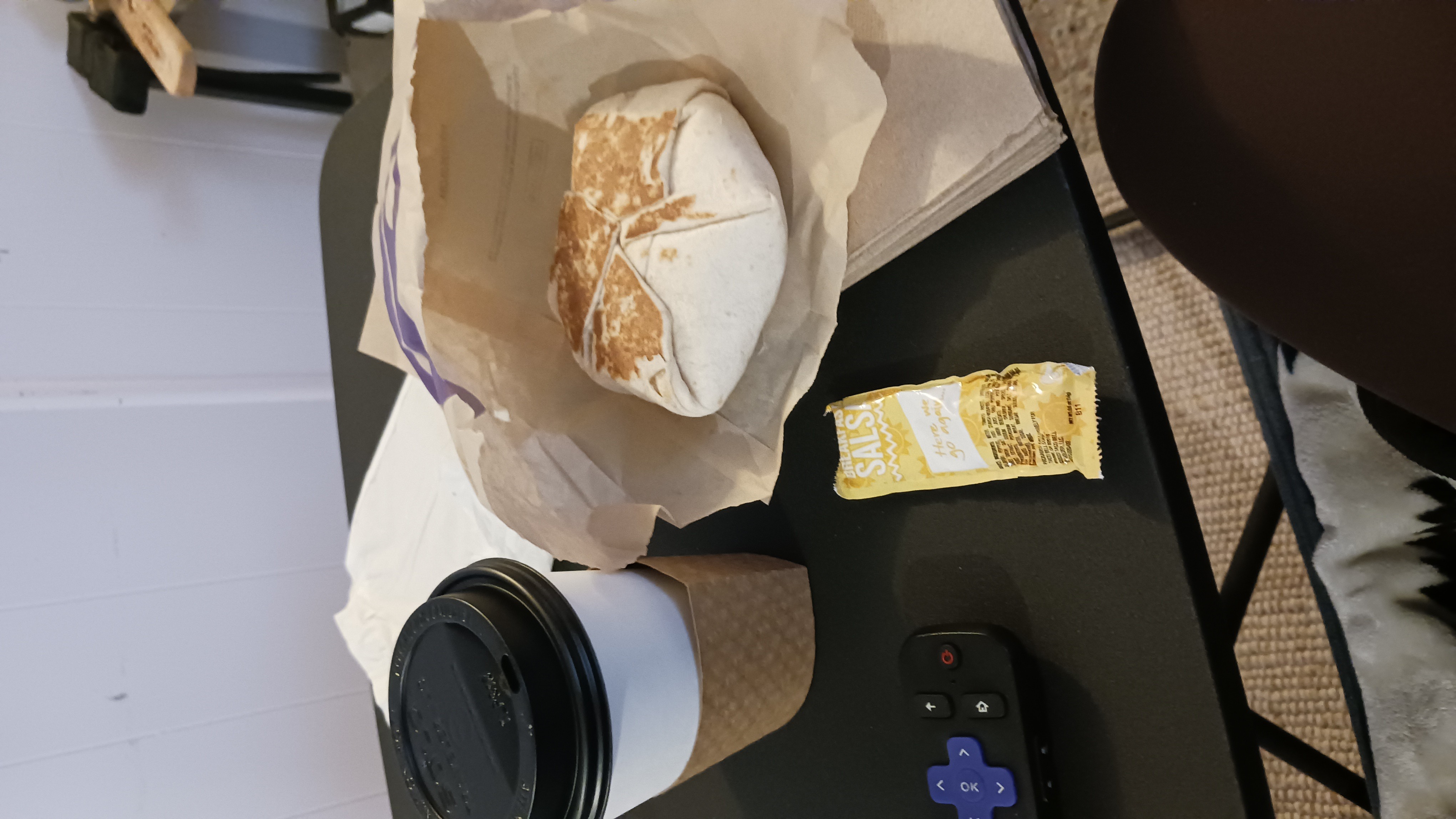 Breakfast Crunchwrap & Coffee