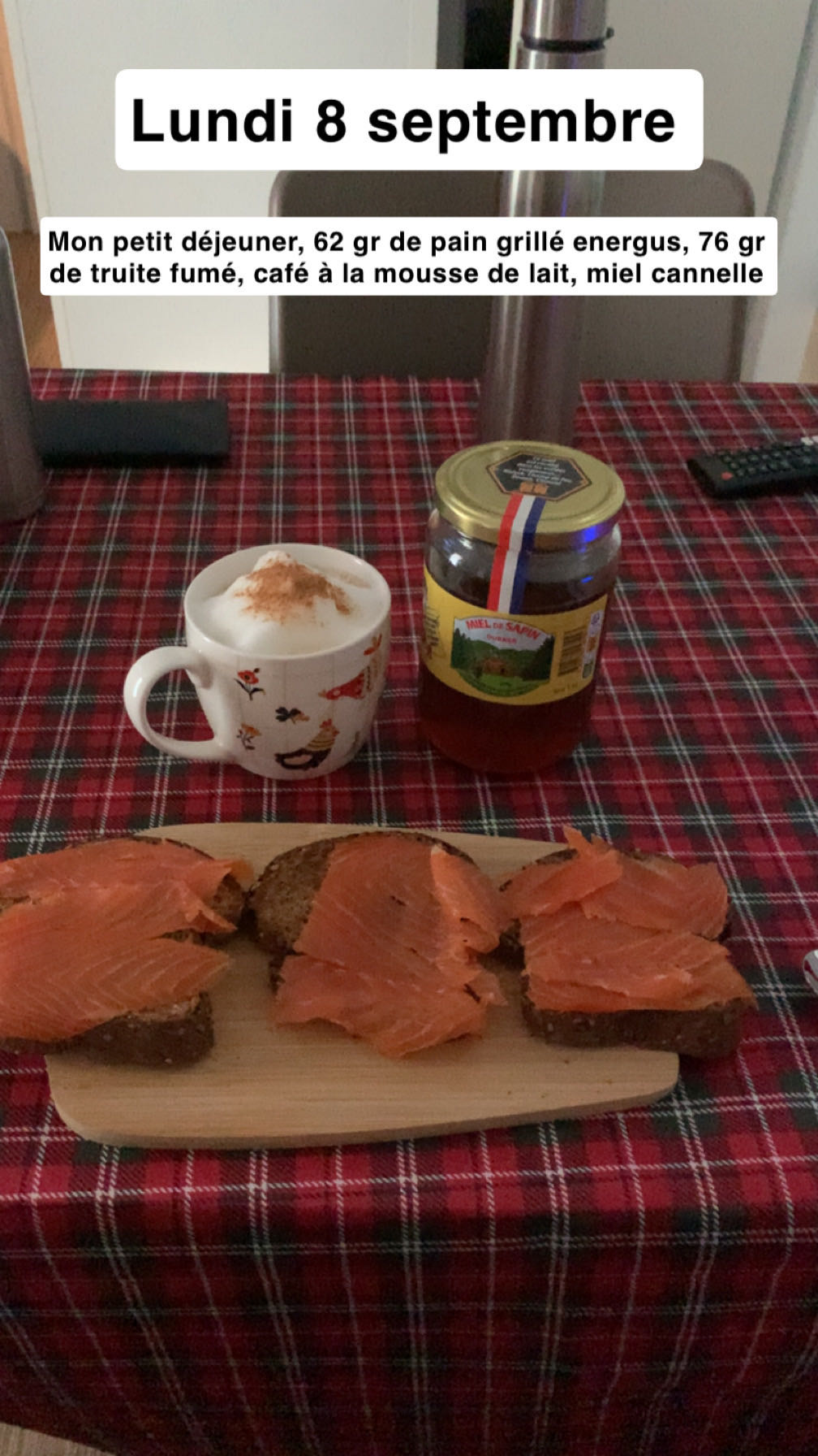 Petit déjeuner saumon