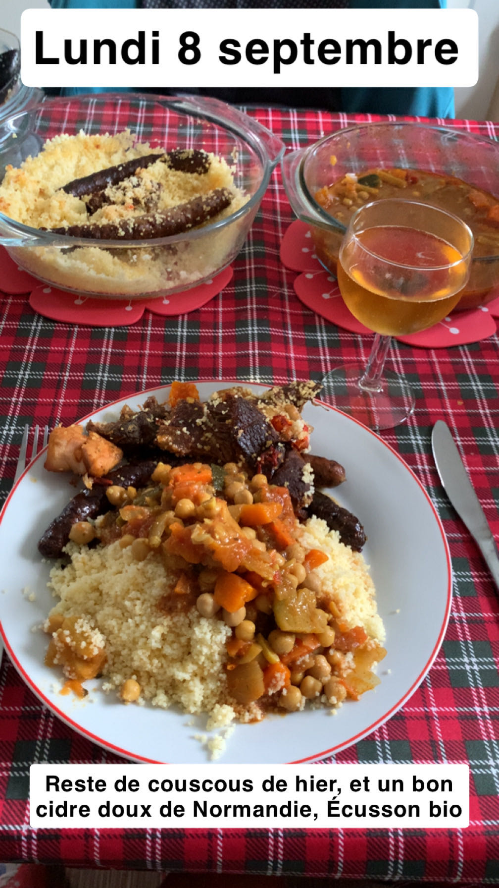 Couscous et cidre doux