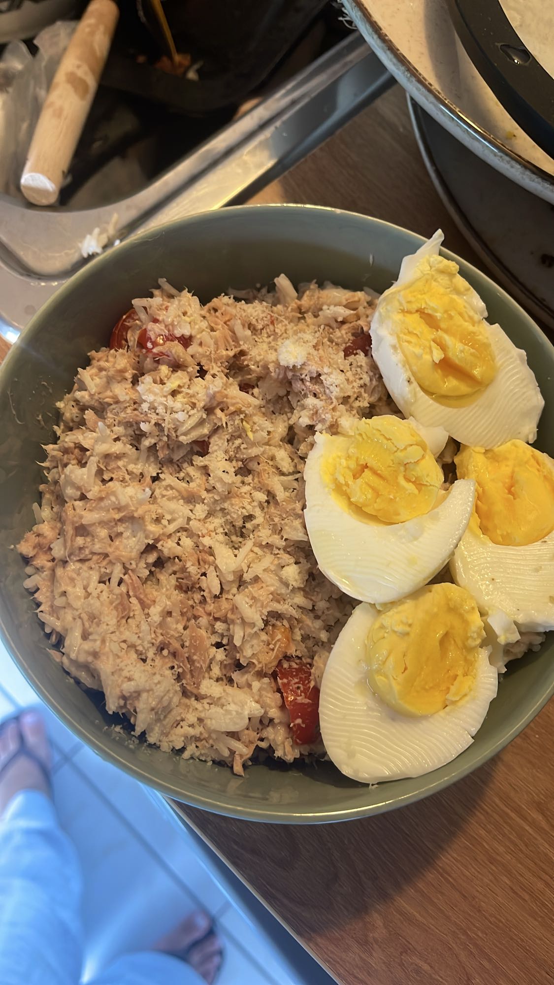 Riz au thon et œufs