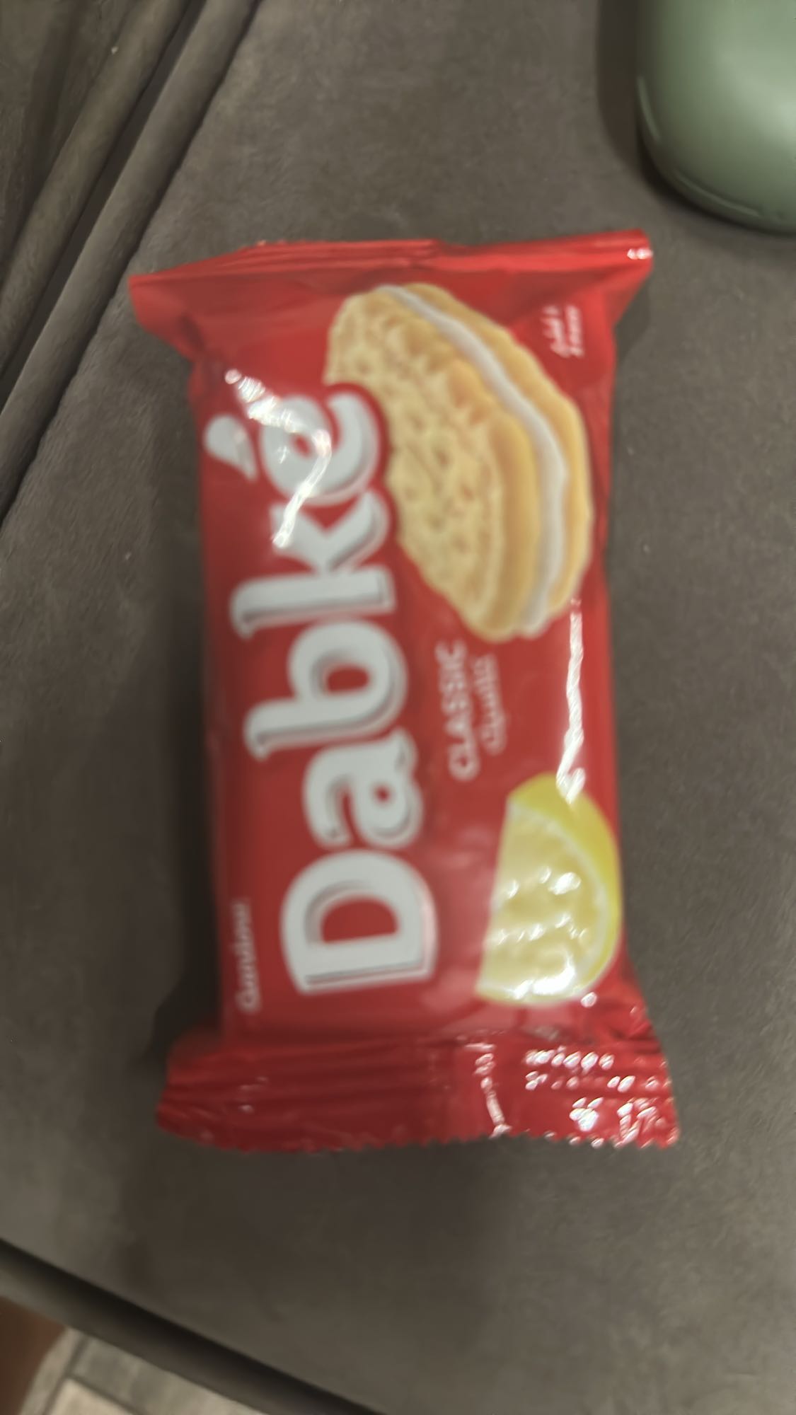 Lemon cream sandwich biscuit