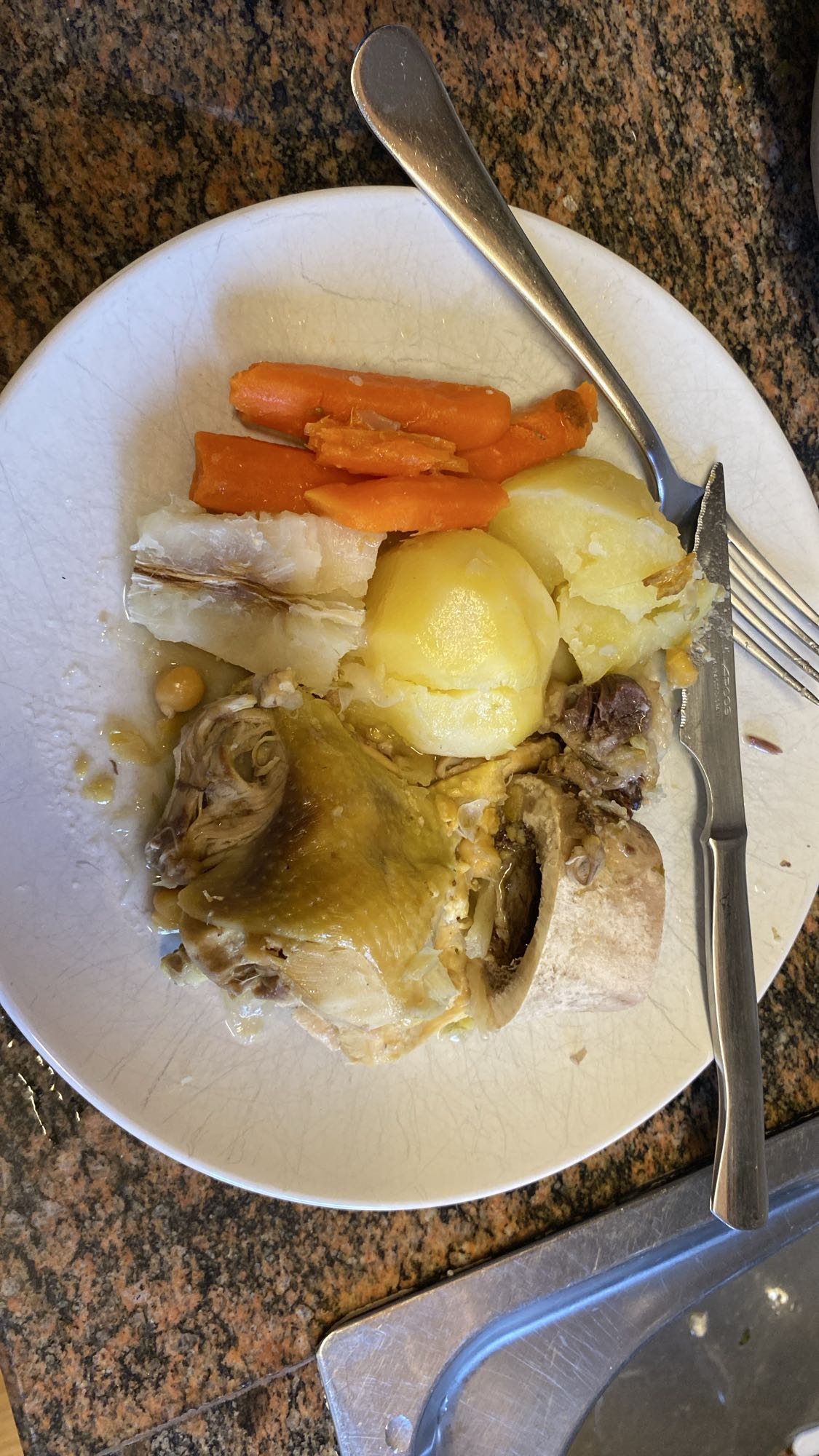 Cocido de pollo y verduras