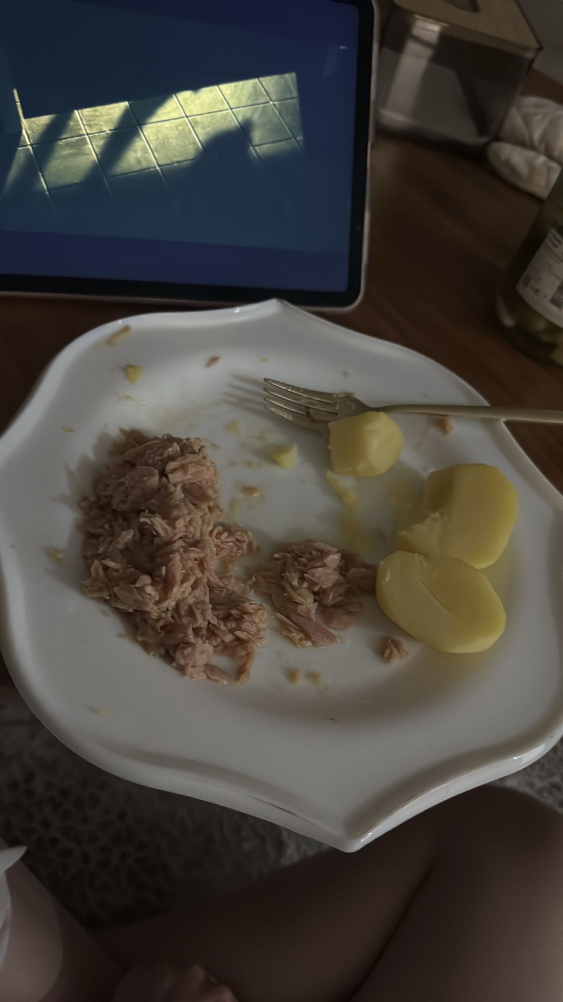 тунец с картофелем