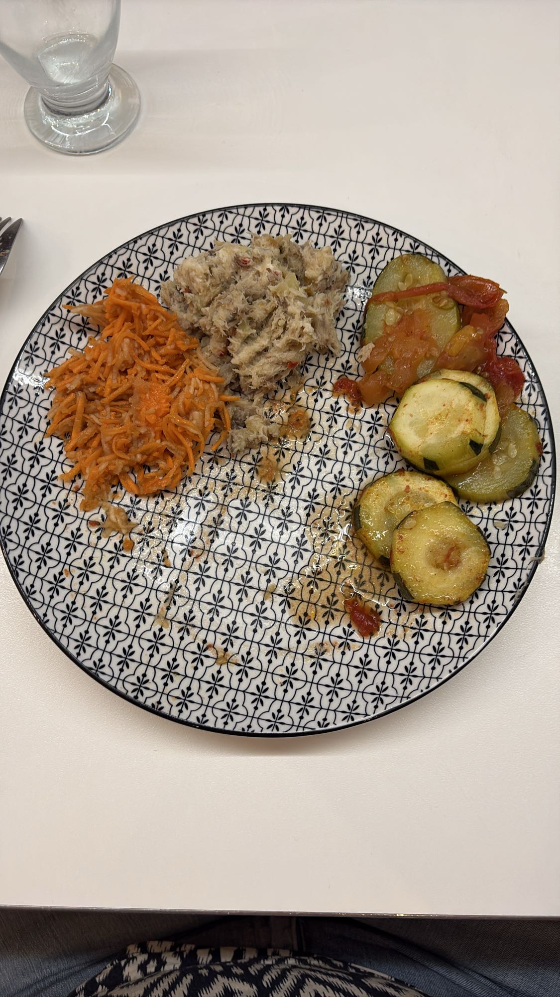 Poisson, carottes, courgettes