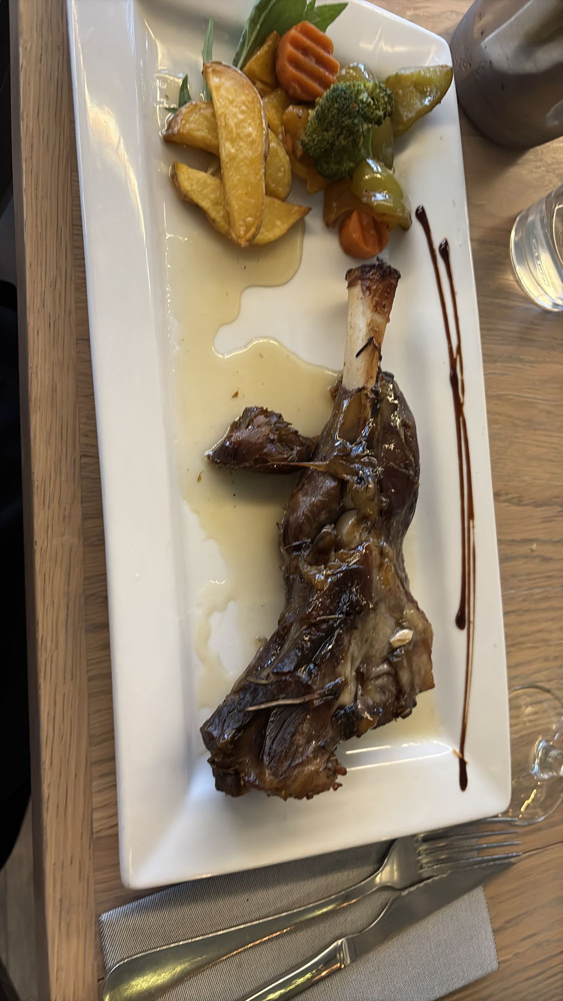 Lamb shank with veggies