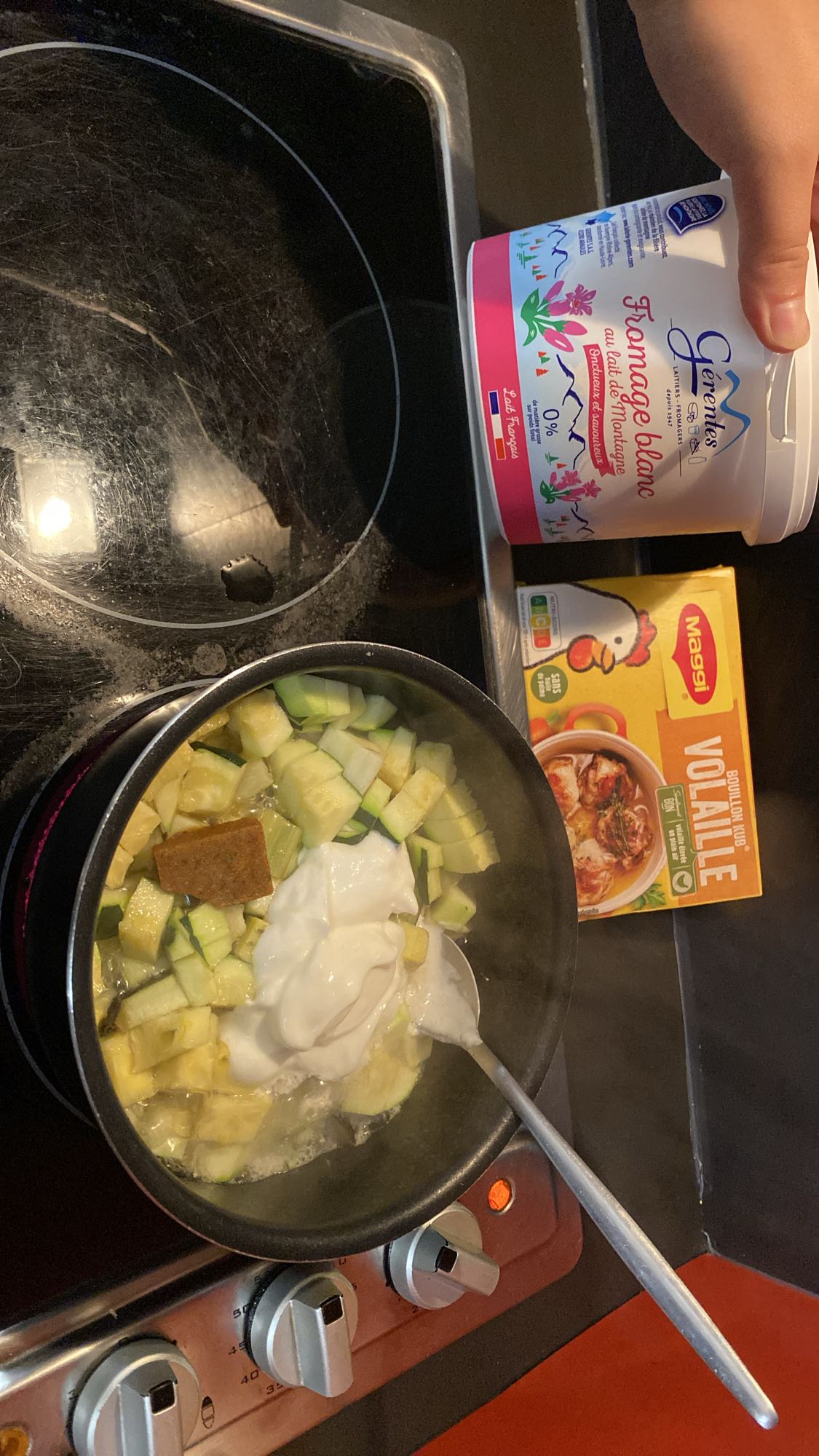 Courgettes au fromage blanc