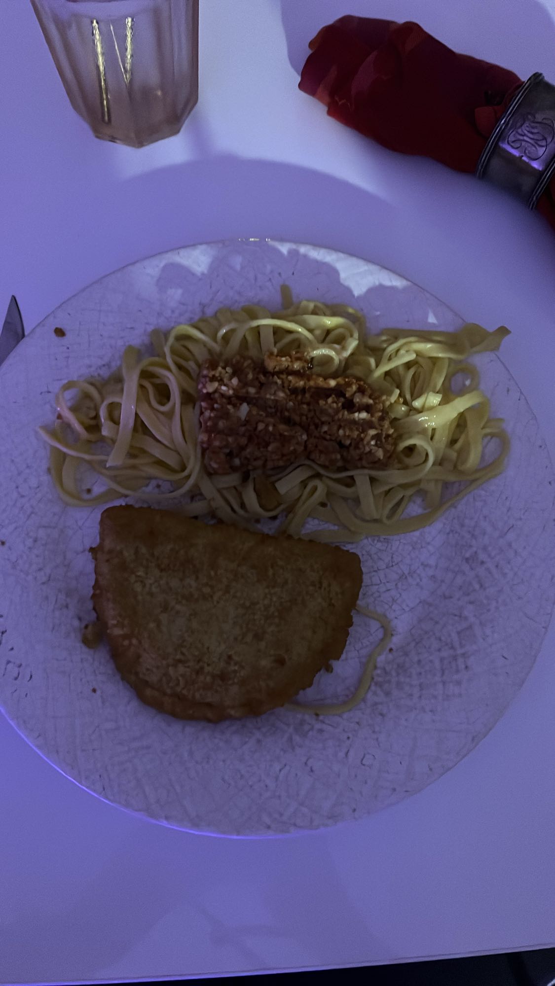 Pâtes, cordon bleu, sauce Pedro de tomates séchées