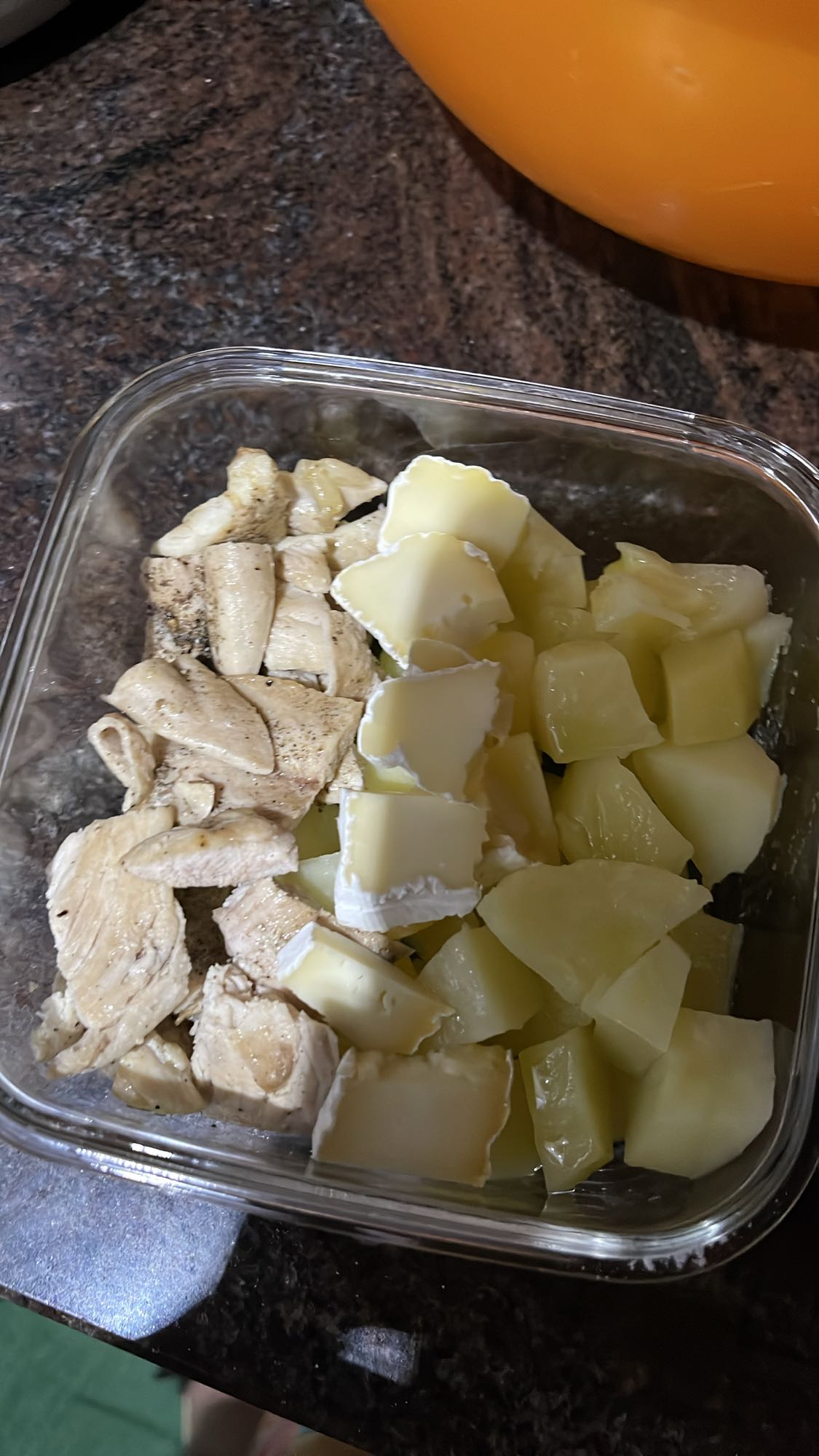 poulet pommes fromage