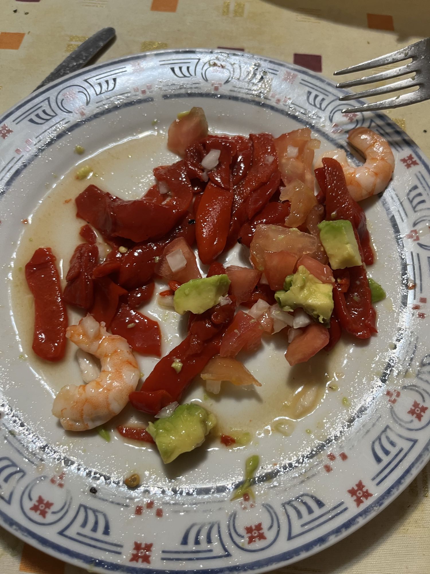 Ensalada de camarones