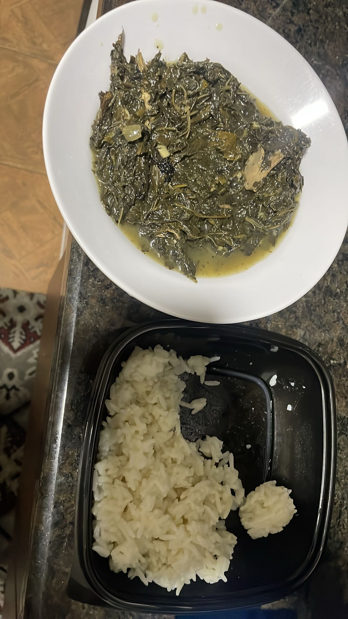 Rice with vegetable soup