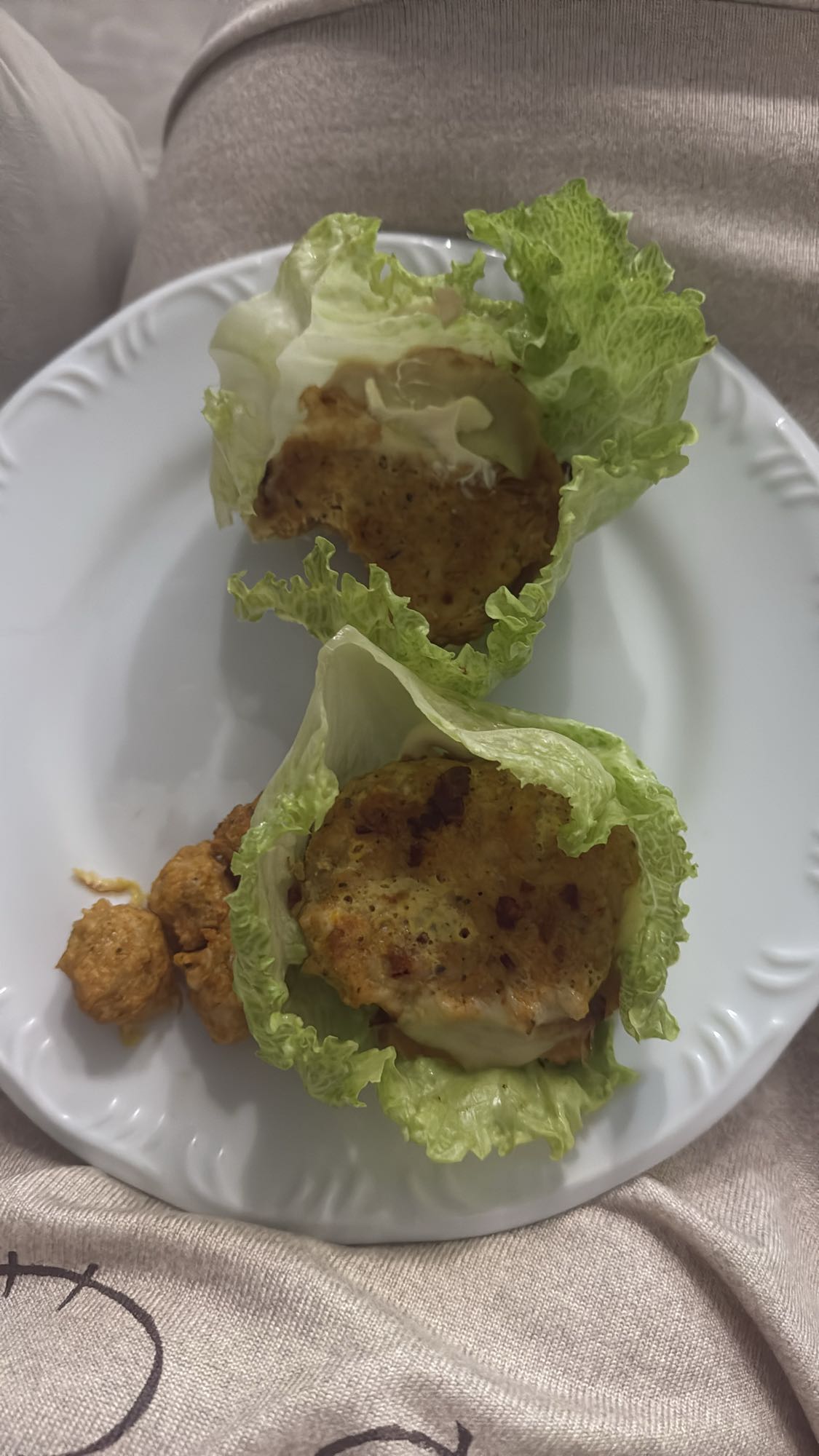 Wraps de frango com alface