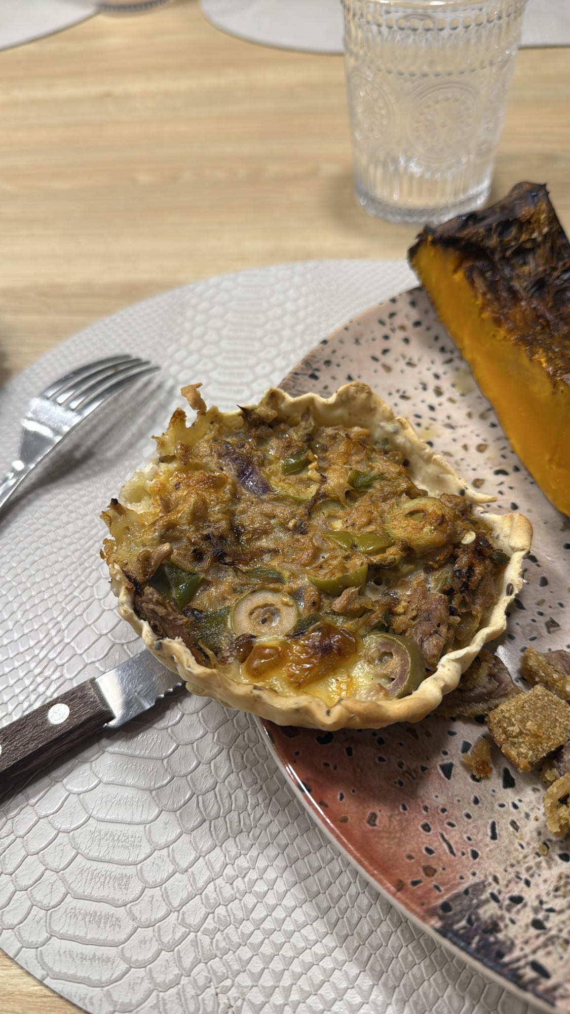 Tarta de carne y calabaza