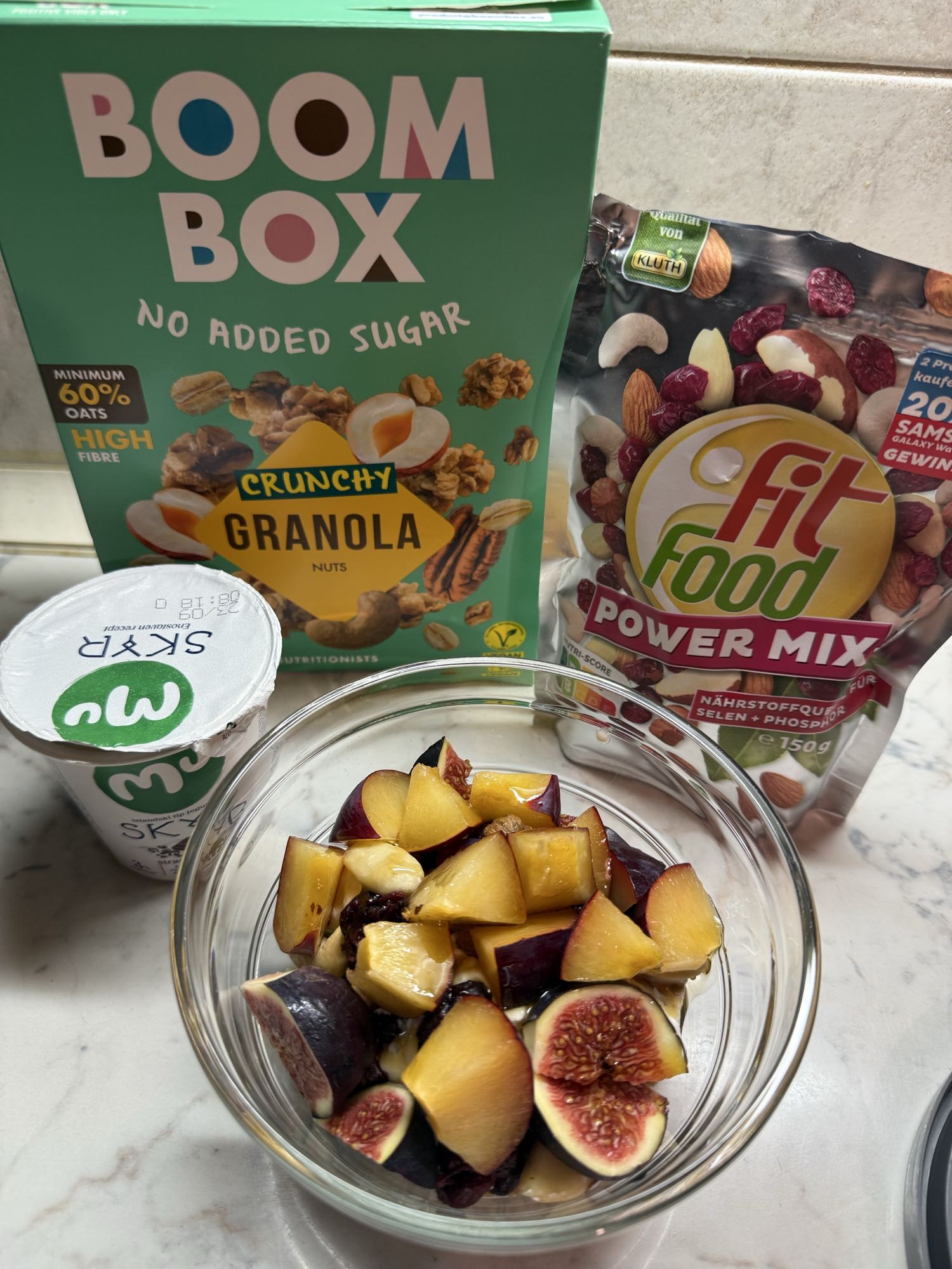 Granola Yogurt Fruit Bowl