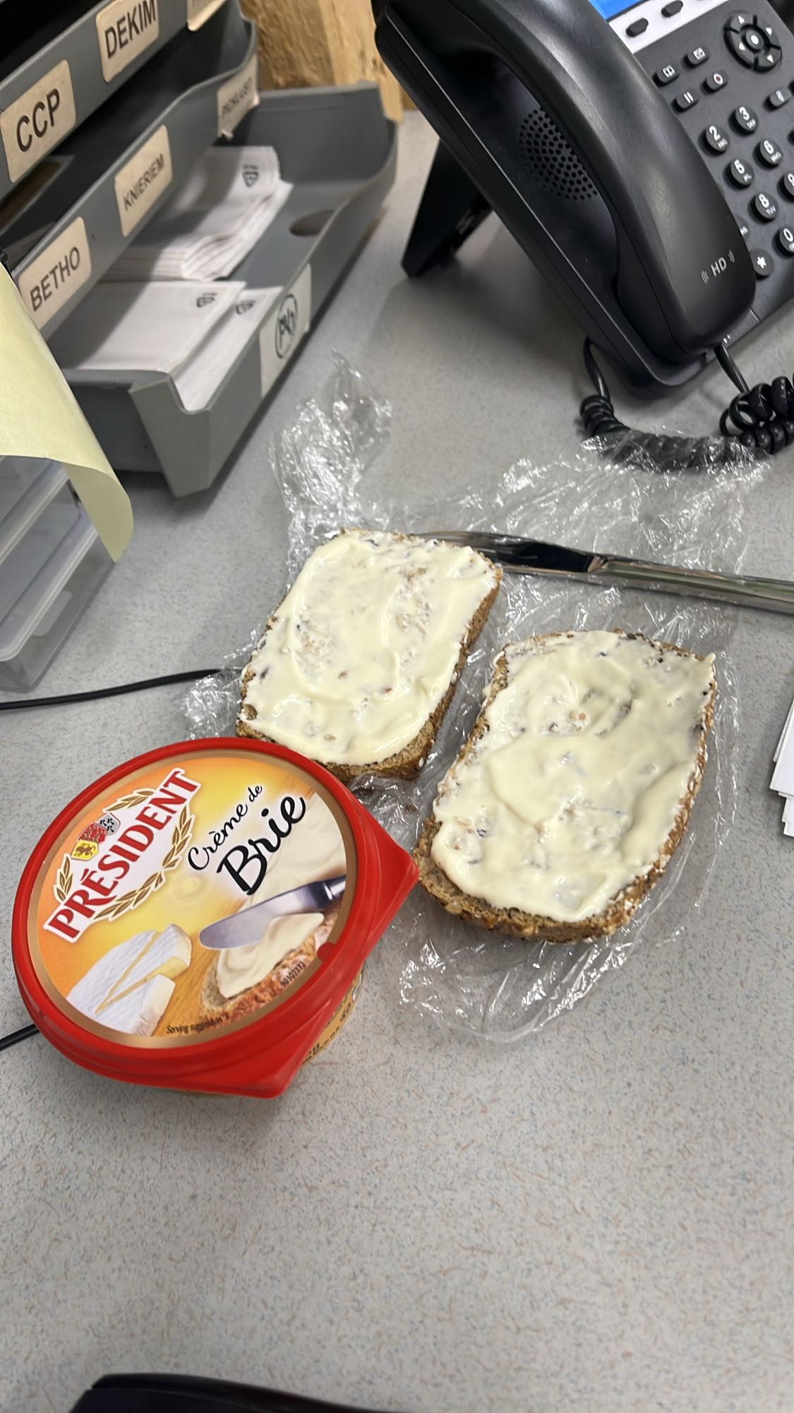 Brie op volkorenbrood