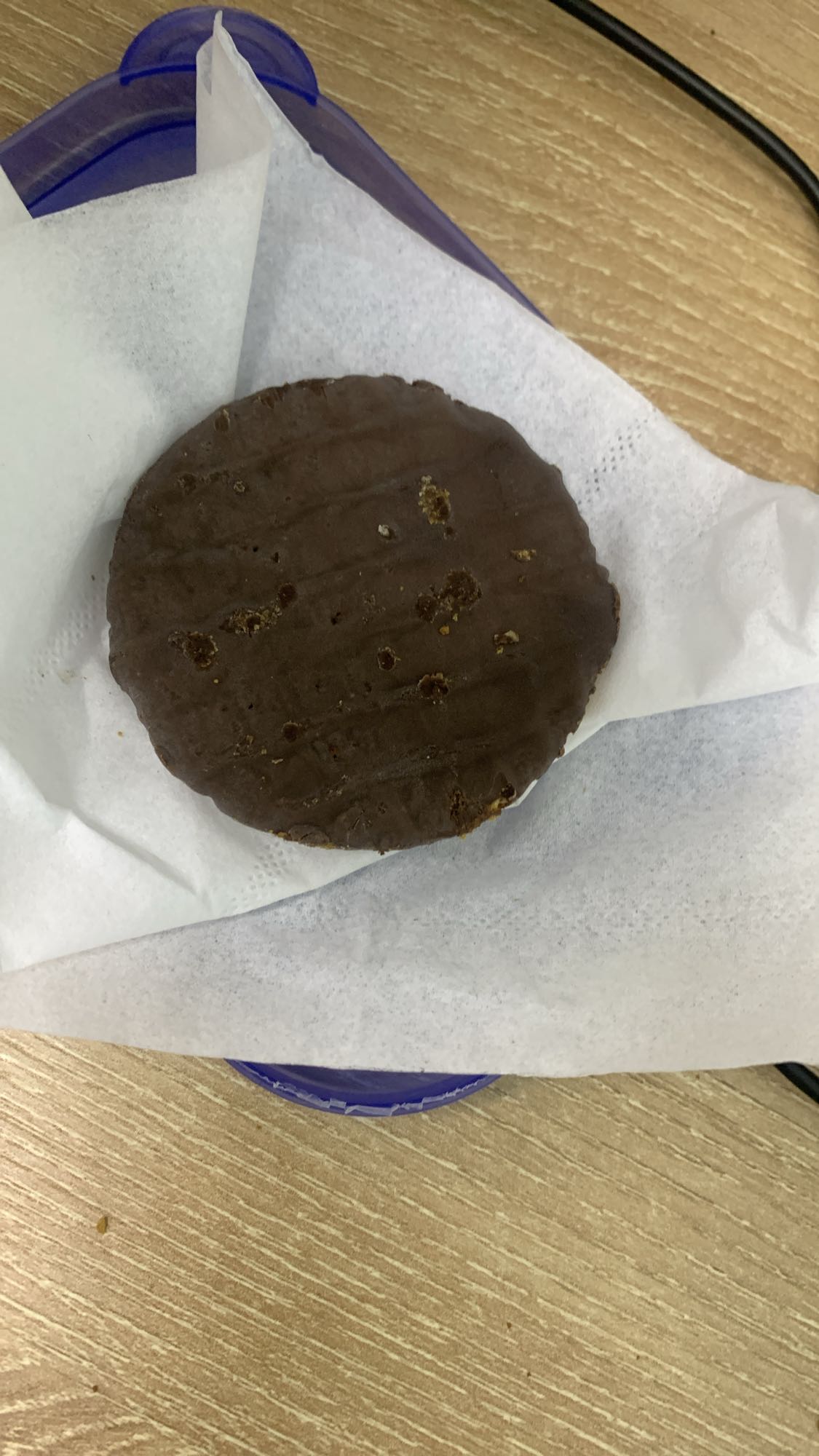 chocolate coated biscuit