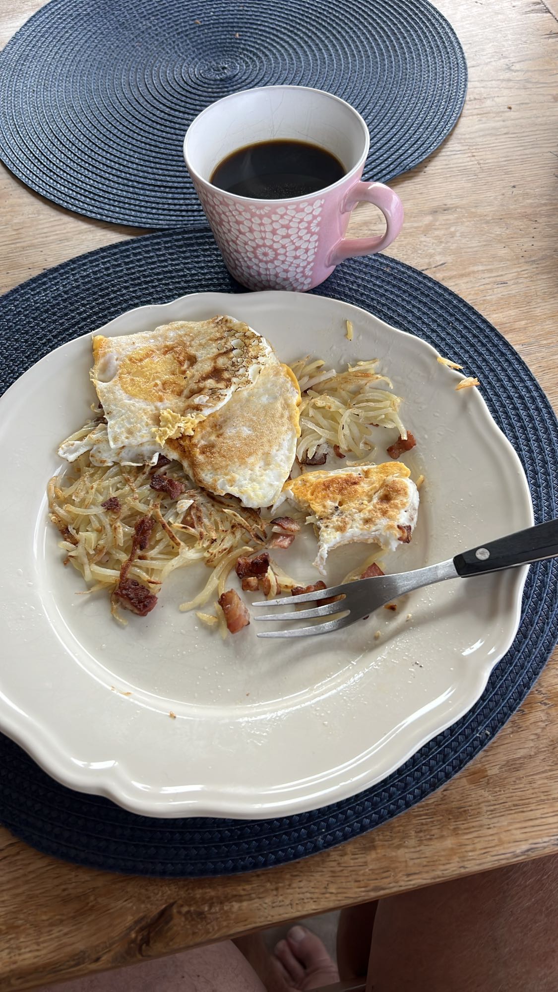 Stekt ägg med rårakor